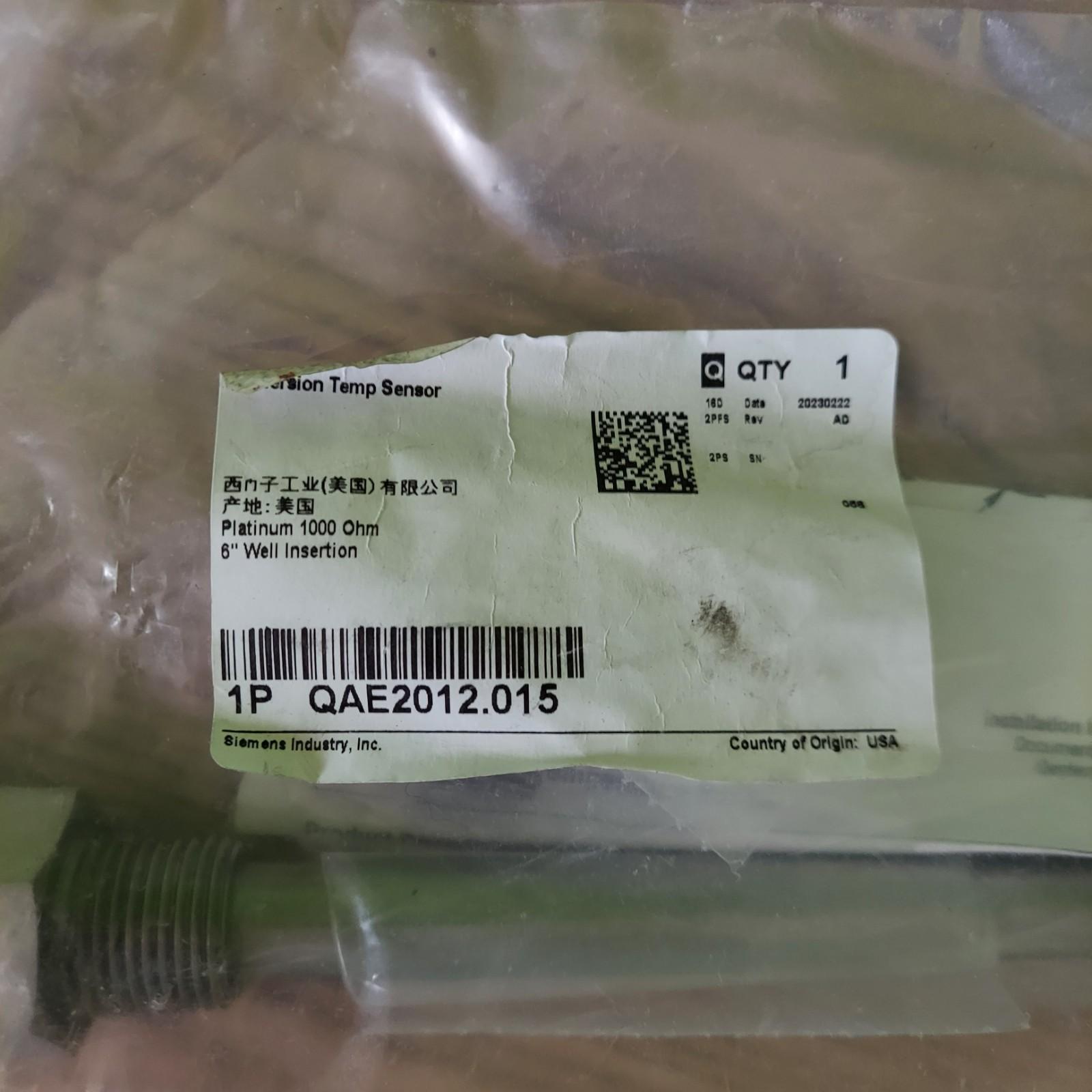 6" Platinum Immersion Temperature Sensor qae2012.015