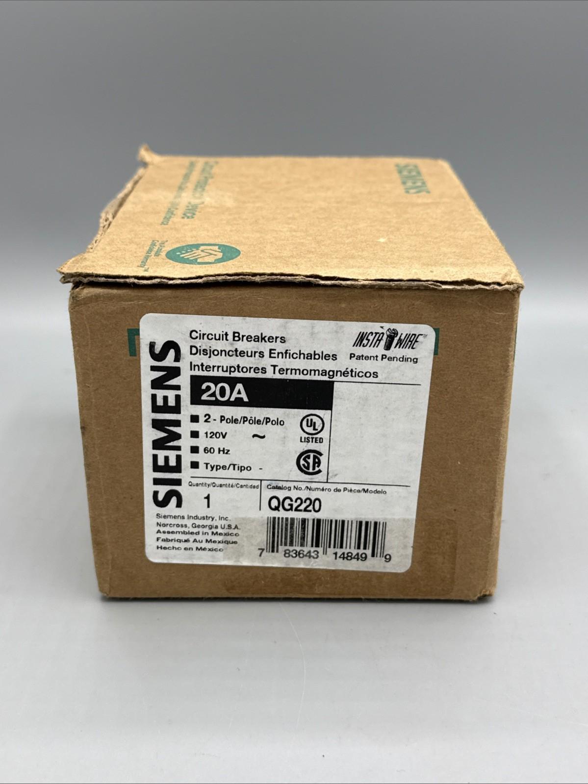 1) QG220 CIRCUIT BREAKER 20AMP SHORT WIRE