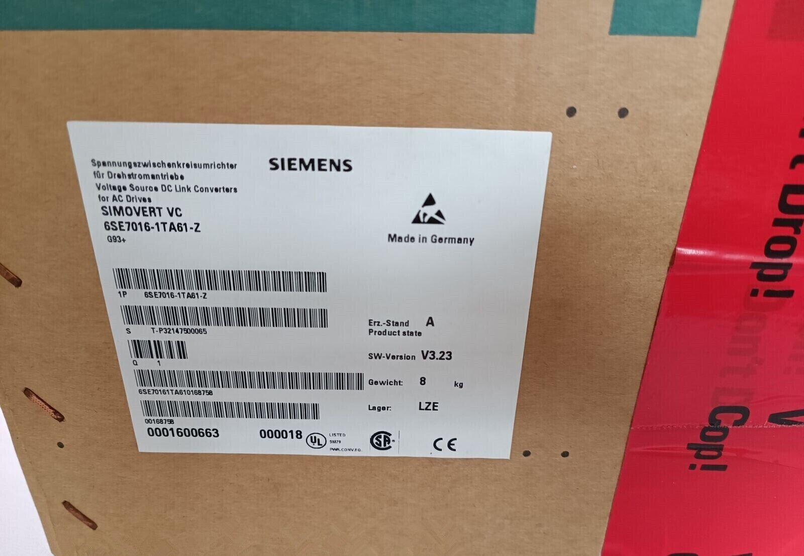 Simovert VC Inverter 6SE7016-1TA61-Z 6SE7 016-1TA61-Z E.B