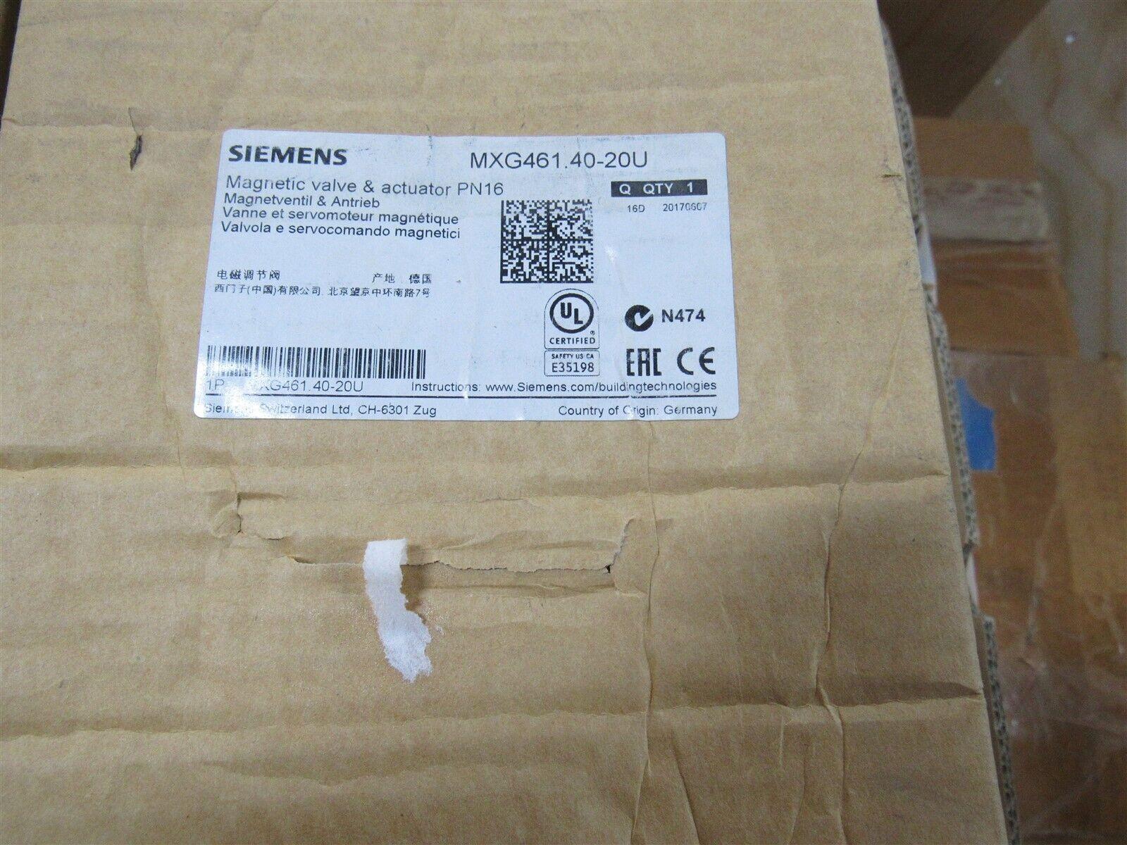 Modulating Control Valve MXG461.40-20U 1-1/2" W/ FBV-3C