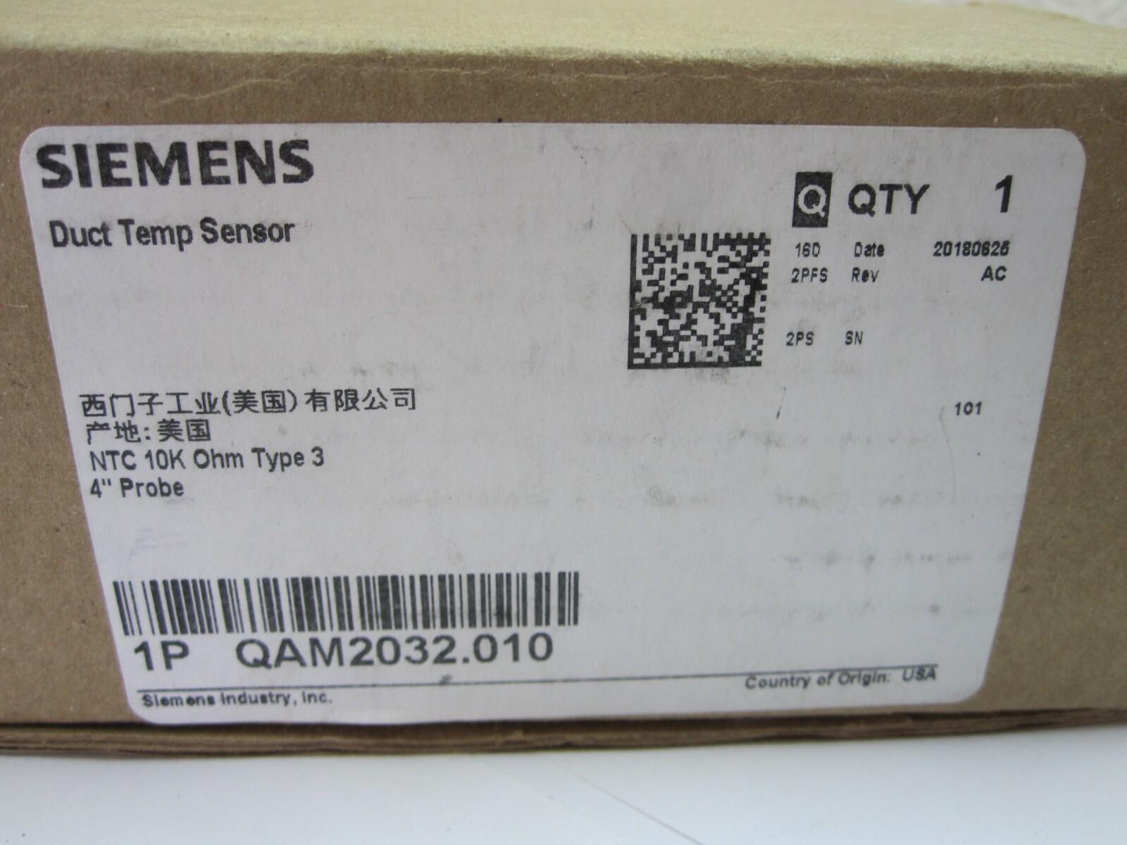 QAM2032.010 DUCT TEMP SENSOR 10K NTC Type 4" PROBE