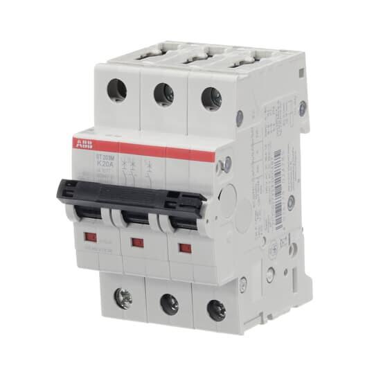 ST203M-D10, Miniature Circuit Breaker D-Char., 10kA, 10A, 3P