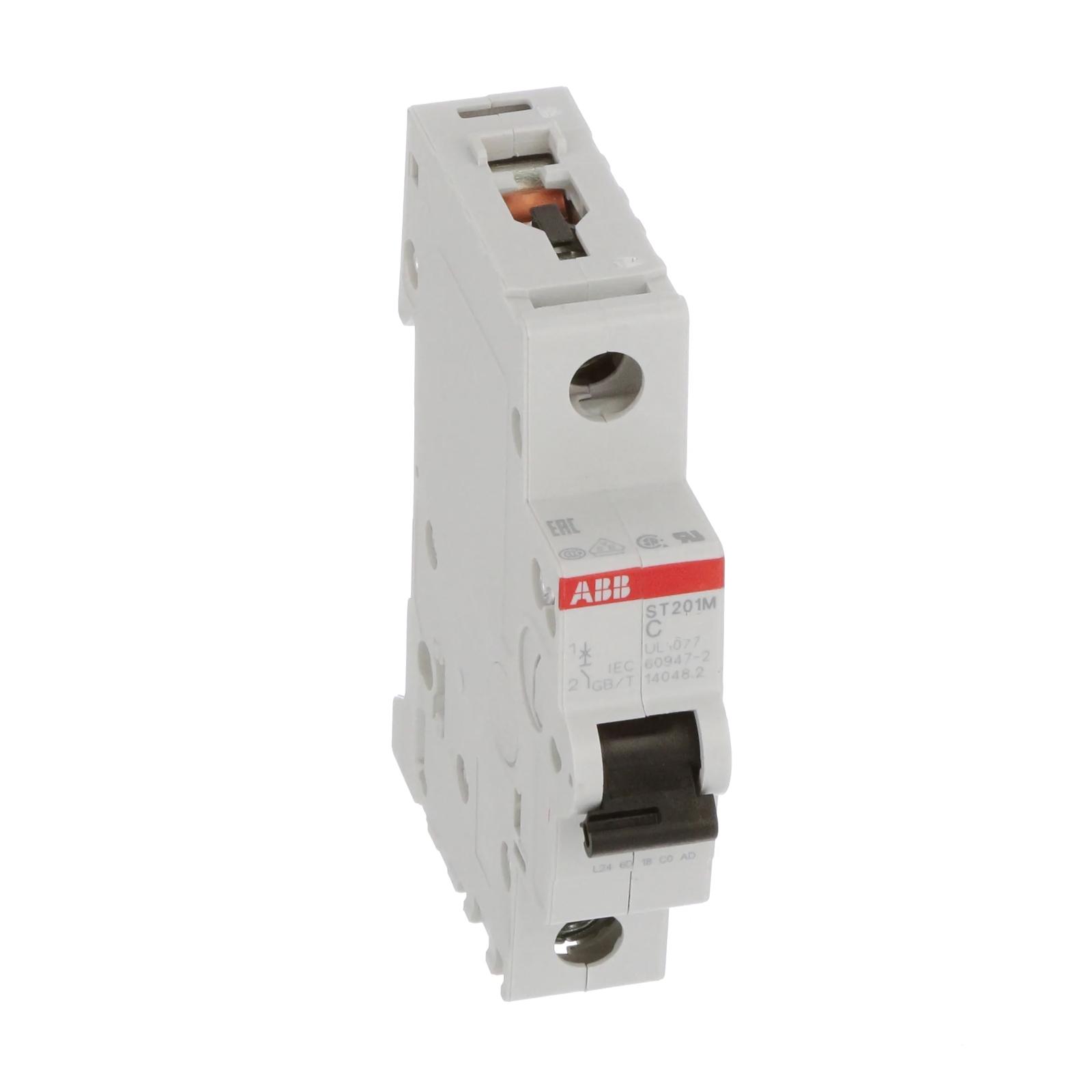 ST201M-C20 Circuit Breaker, Miniature, DIN Rail Mount, Curve,