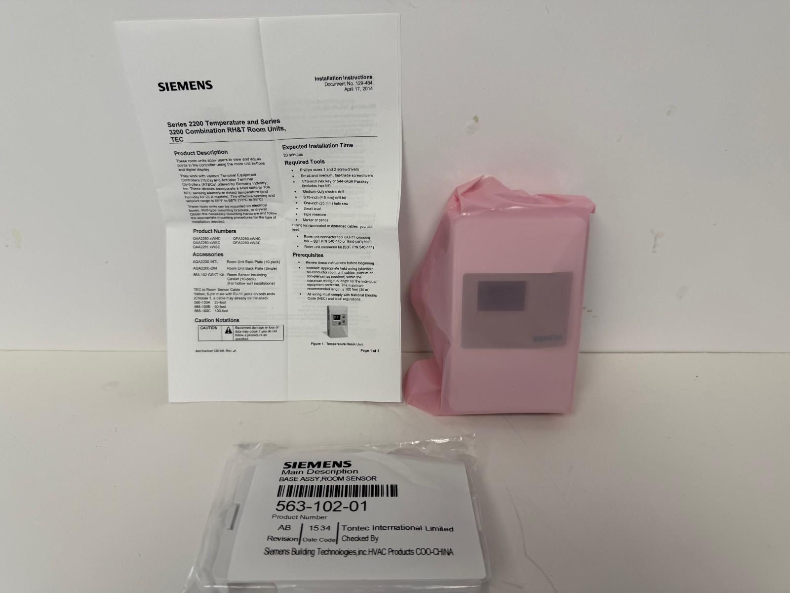 QAA2280.DWSC ROOM TEMPERATURE SENSOR RTS SENSING W/DISPLAY