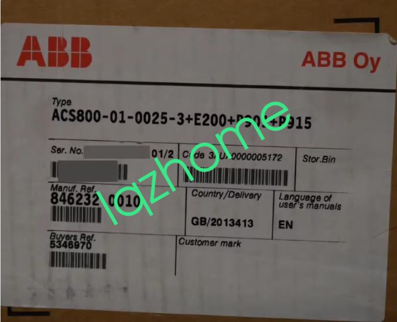 BROWN BOVERI ACS800-01-0025-3+E200+P904+R700 ACS8000100253E200P904R700