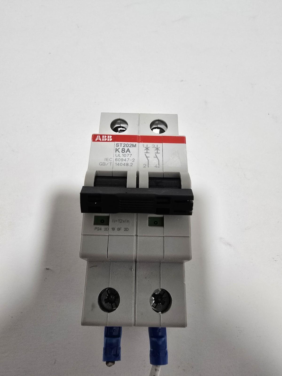 ST202M-K8, Miniature Circuit Breaker K-Char., 10kA, 8A, 2P