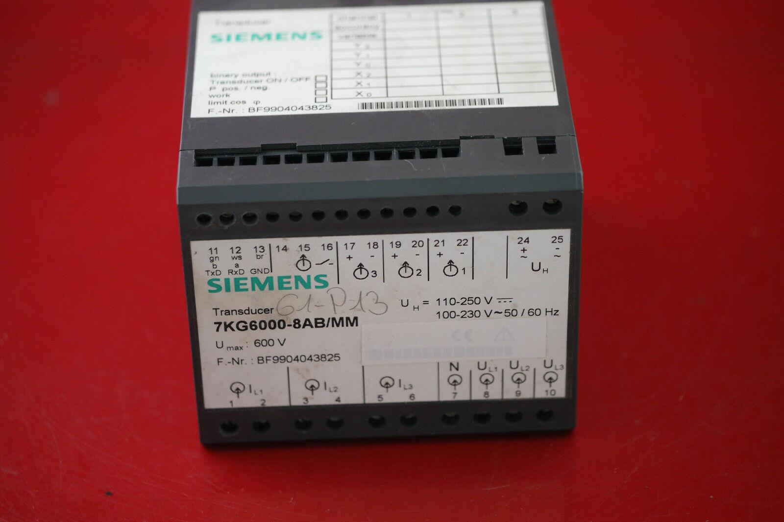7KG6000-8AB/MM Transducer