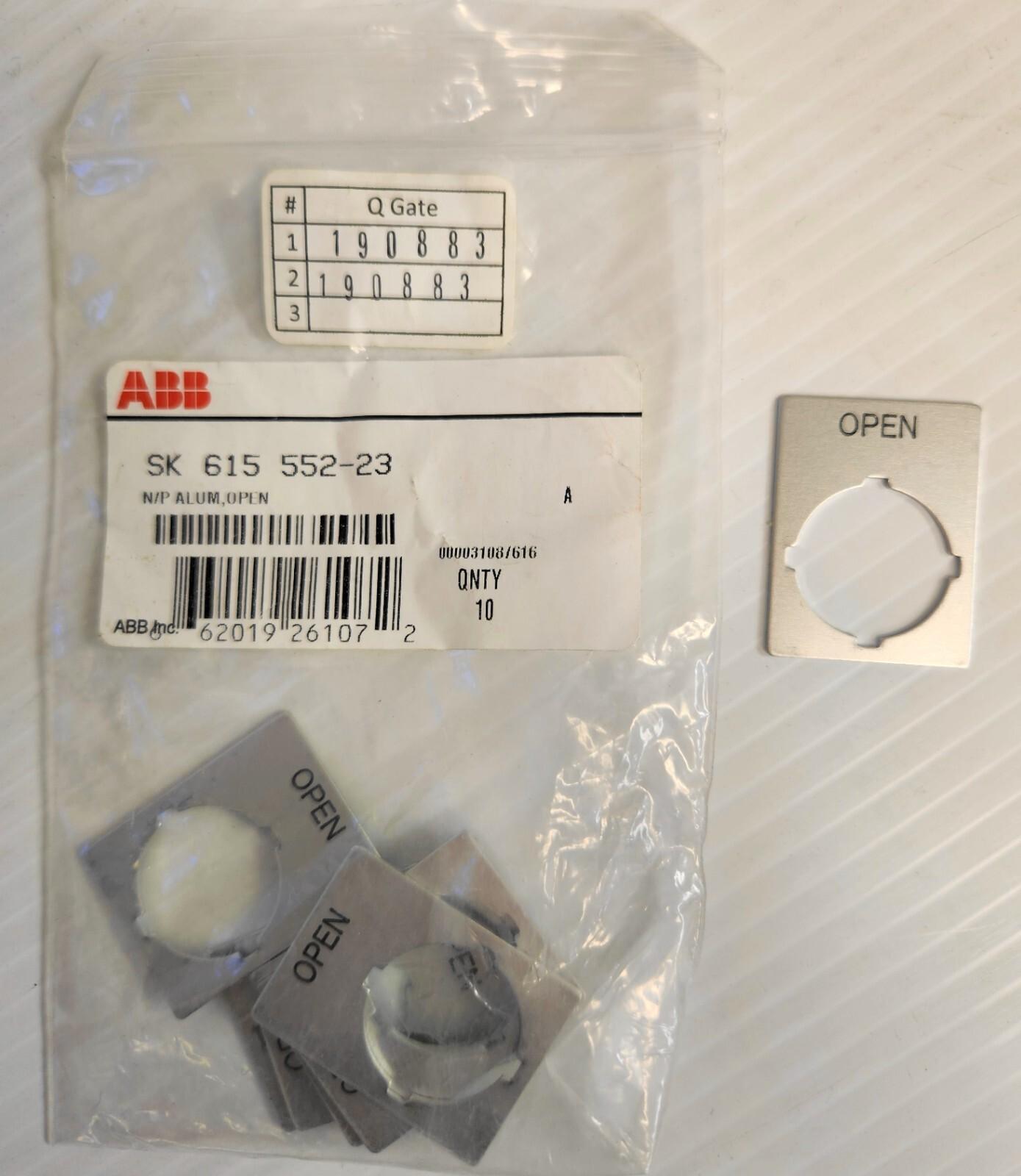 SK615552-23 Aluminum Legend Plates Open" Lot of 10)