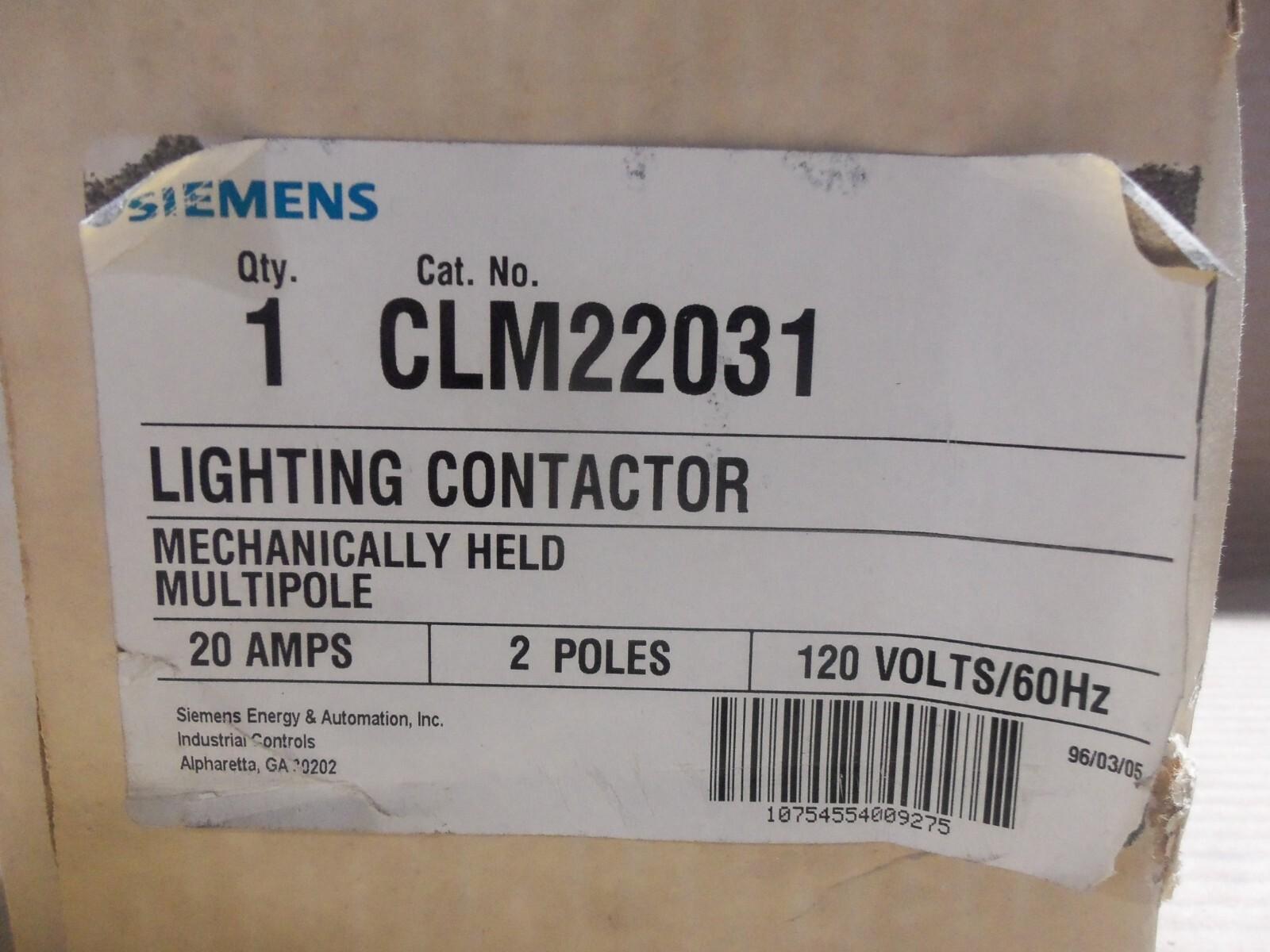 CLM22031 LIGHTING CONTACTOR MECHANICALLY HELD MULTIPOLE