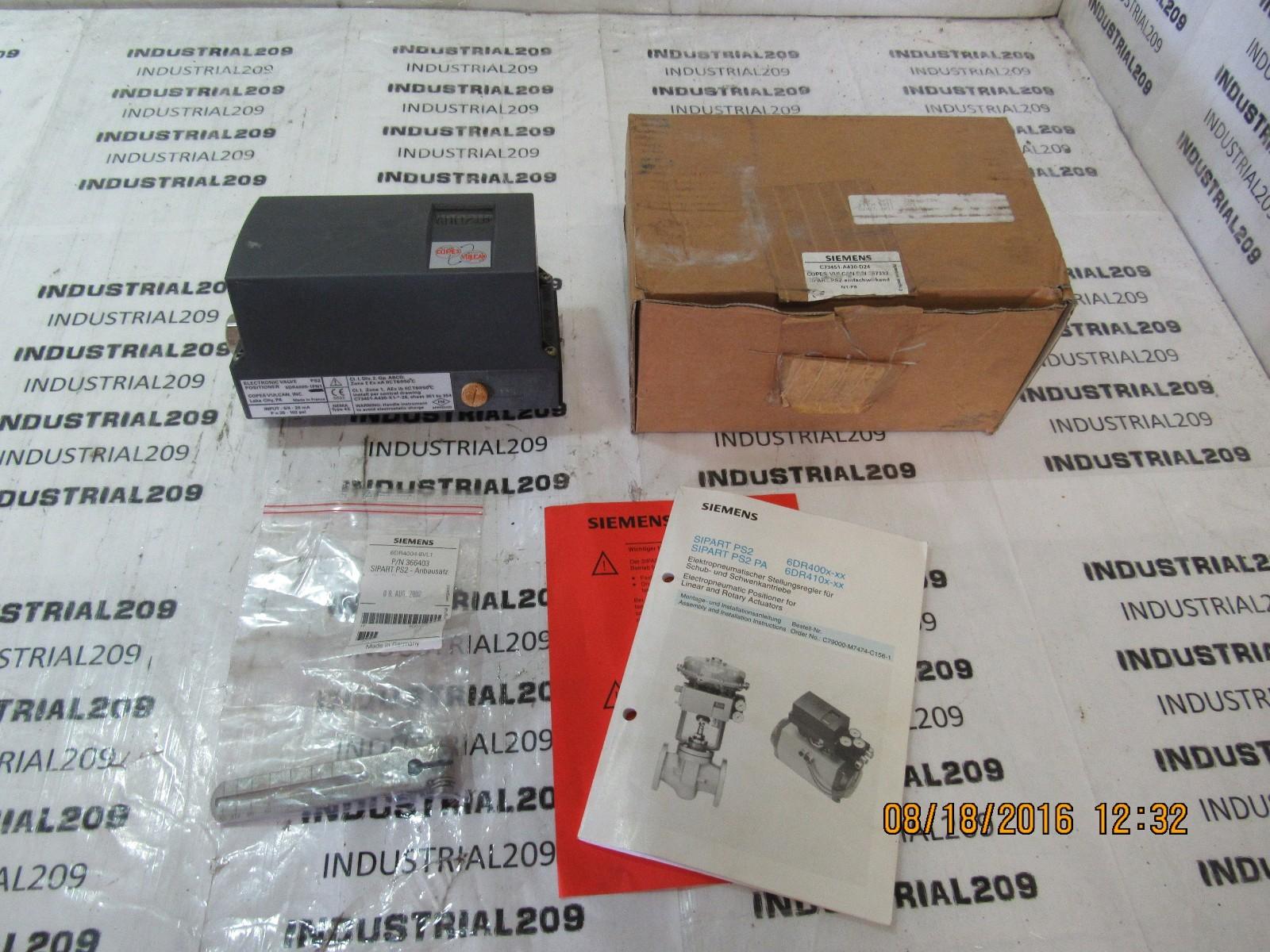 3421 02 GG-25 Siemens SIPART PS2 I/P Positioner 6DR4000