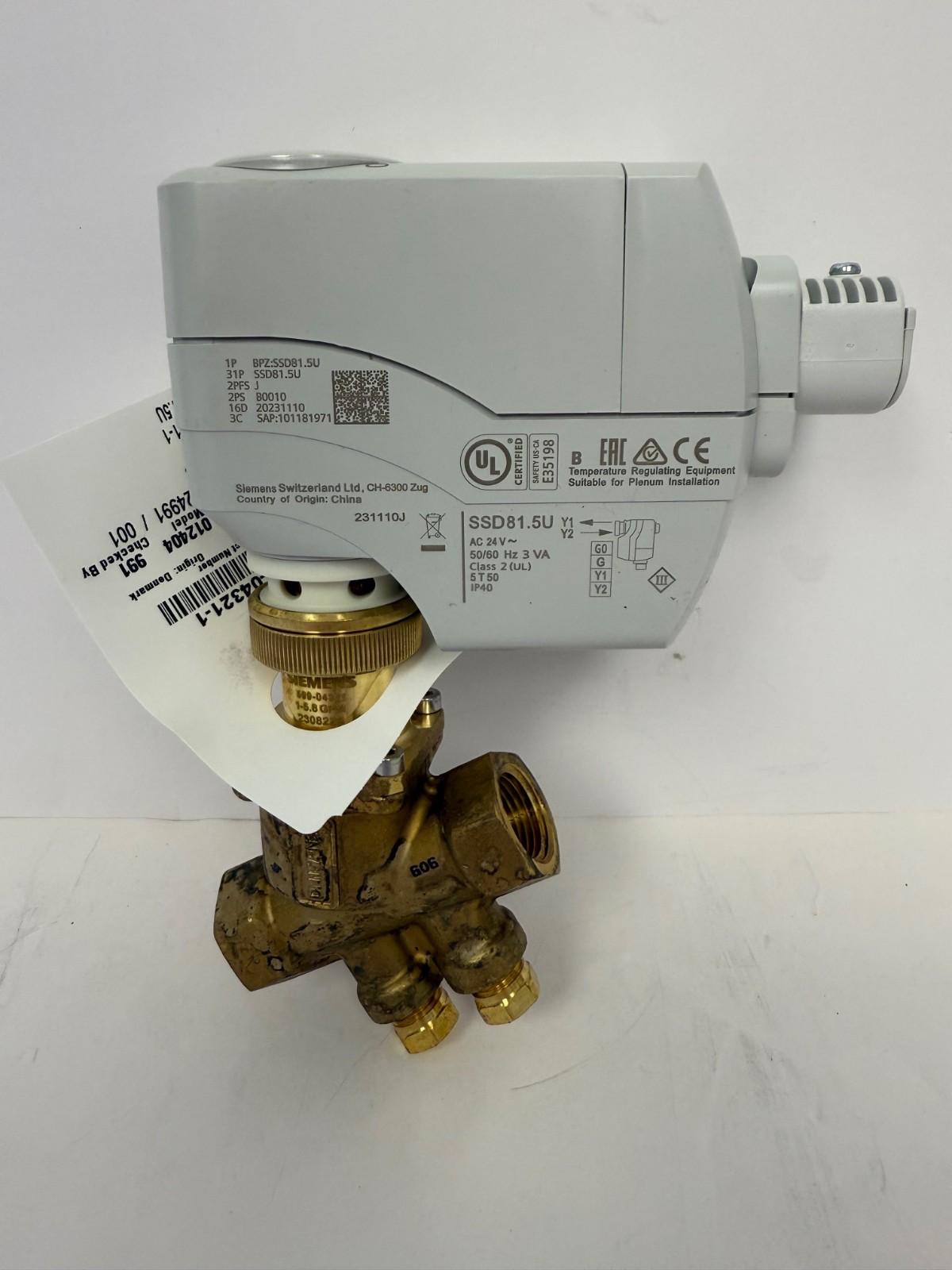 232-04321-1 599 SERIES PICV ACTUATOR SSD81.5U VALVE 599-04321-1