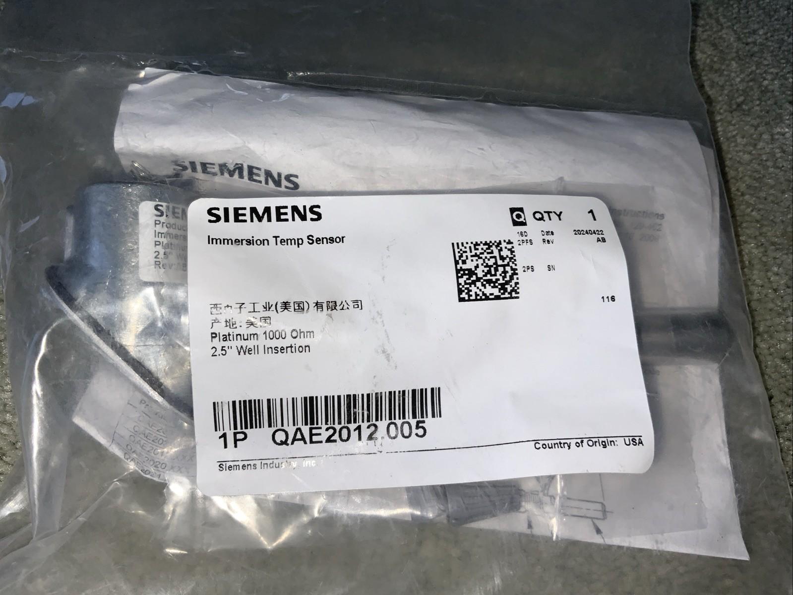QAE2012.005 Immersion Temp Sensor 2.5” Well Insertion