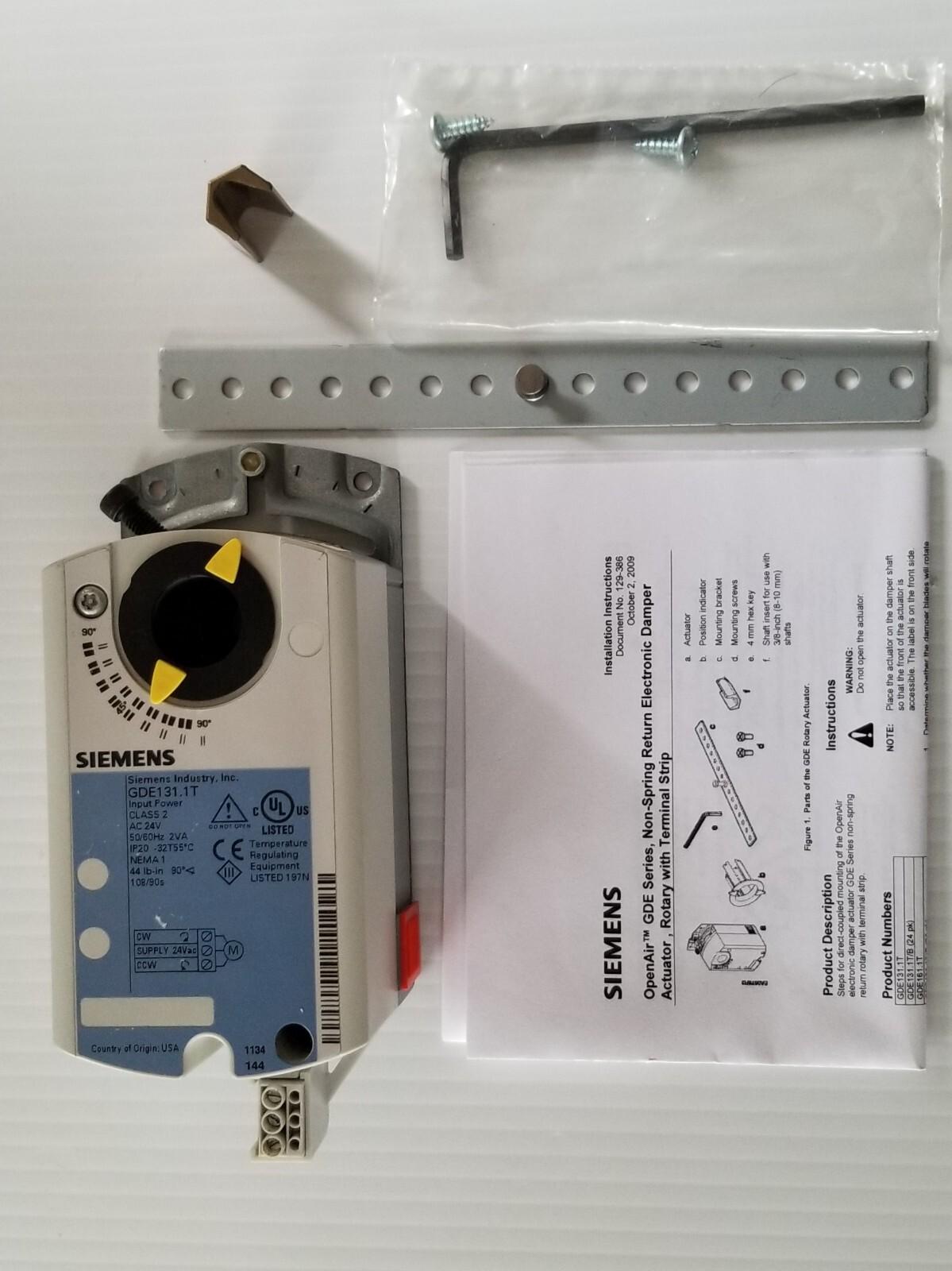 GDE131.1T 24VAC Actuator Non Spring Return Mounting Bracket
