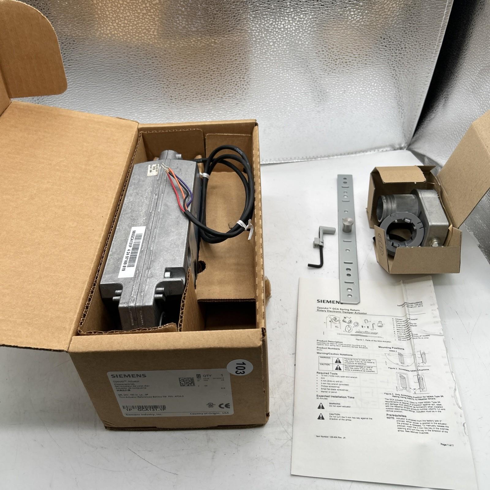 GCA131.1P GCA1311P openair actuator SR 24V 160 In.Lb., 3P See Pics