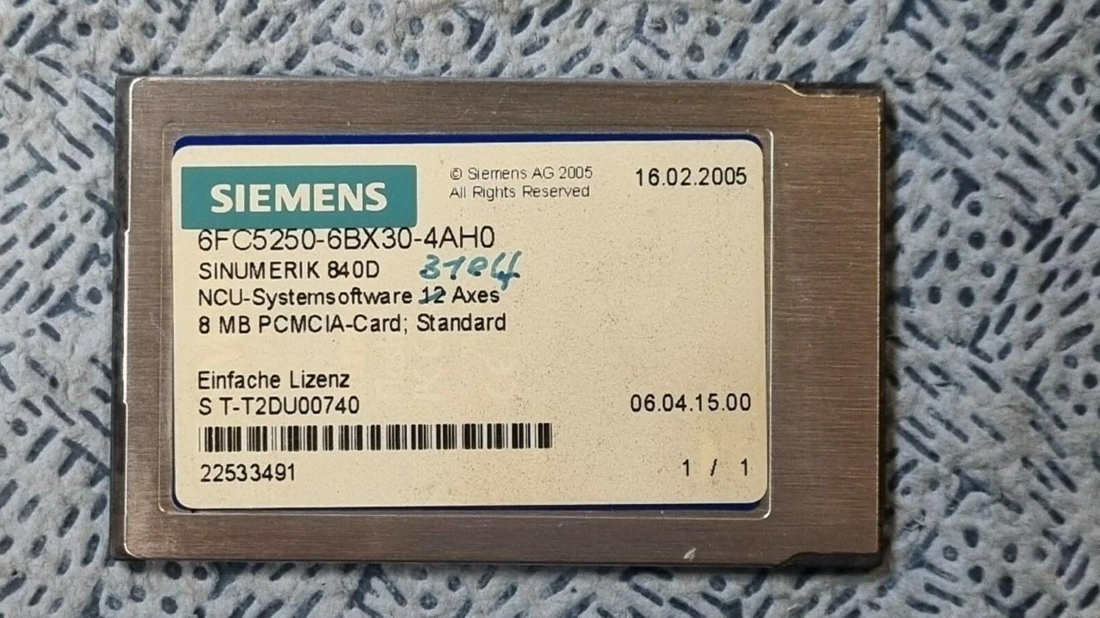6FC5250-6BX30-4AH0 840D NCO SYSTEM SOFTWARE 6FC52506BX304AH0 NDA AVAIL*