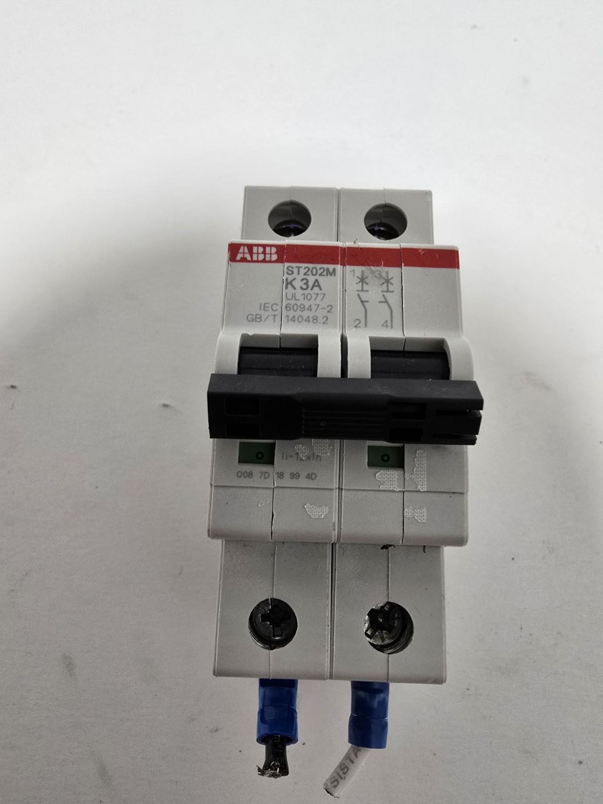 ST202M-K3 Circuit Breaker K-Char., 10kA, 3A, Pole, Din Rail Mount