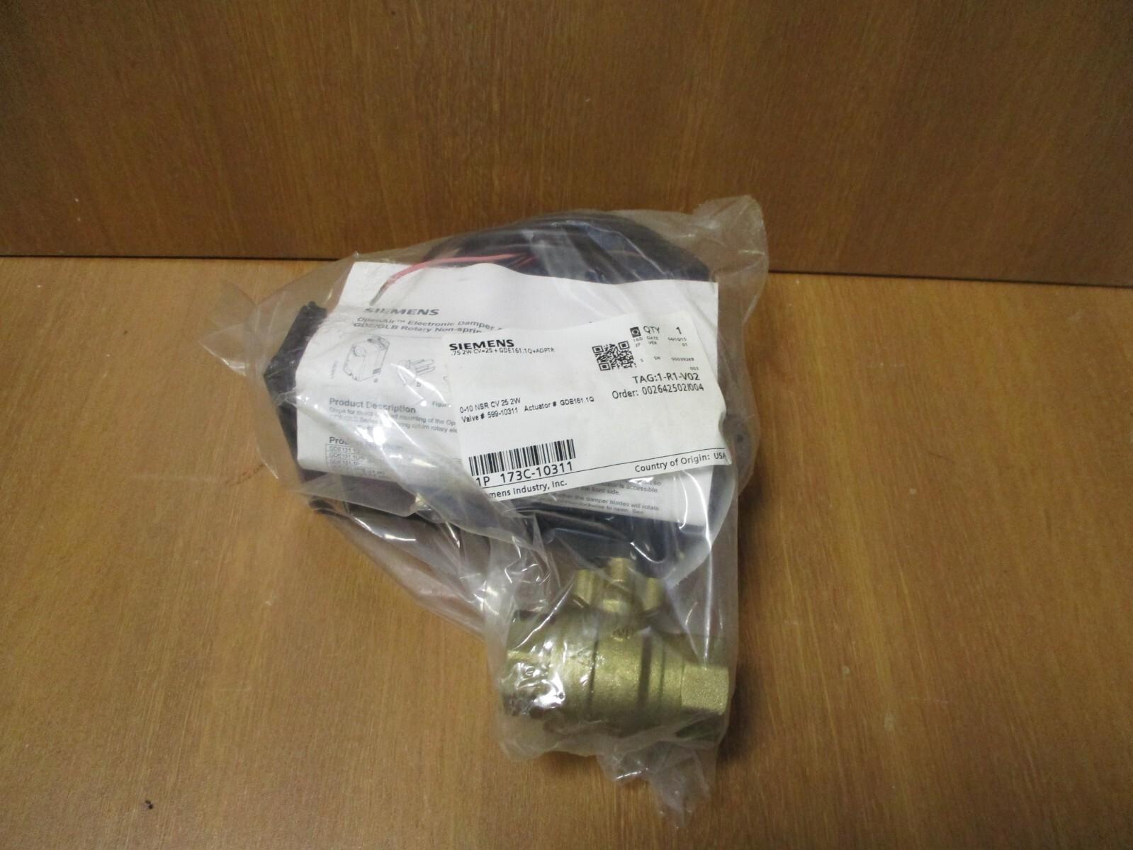 GDE161.1Q Building Technology NSR 0-10V 44LB.-IN 6'CABLE