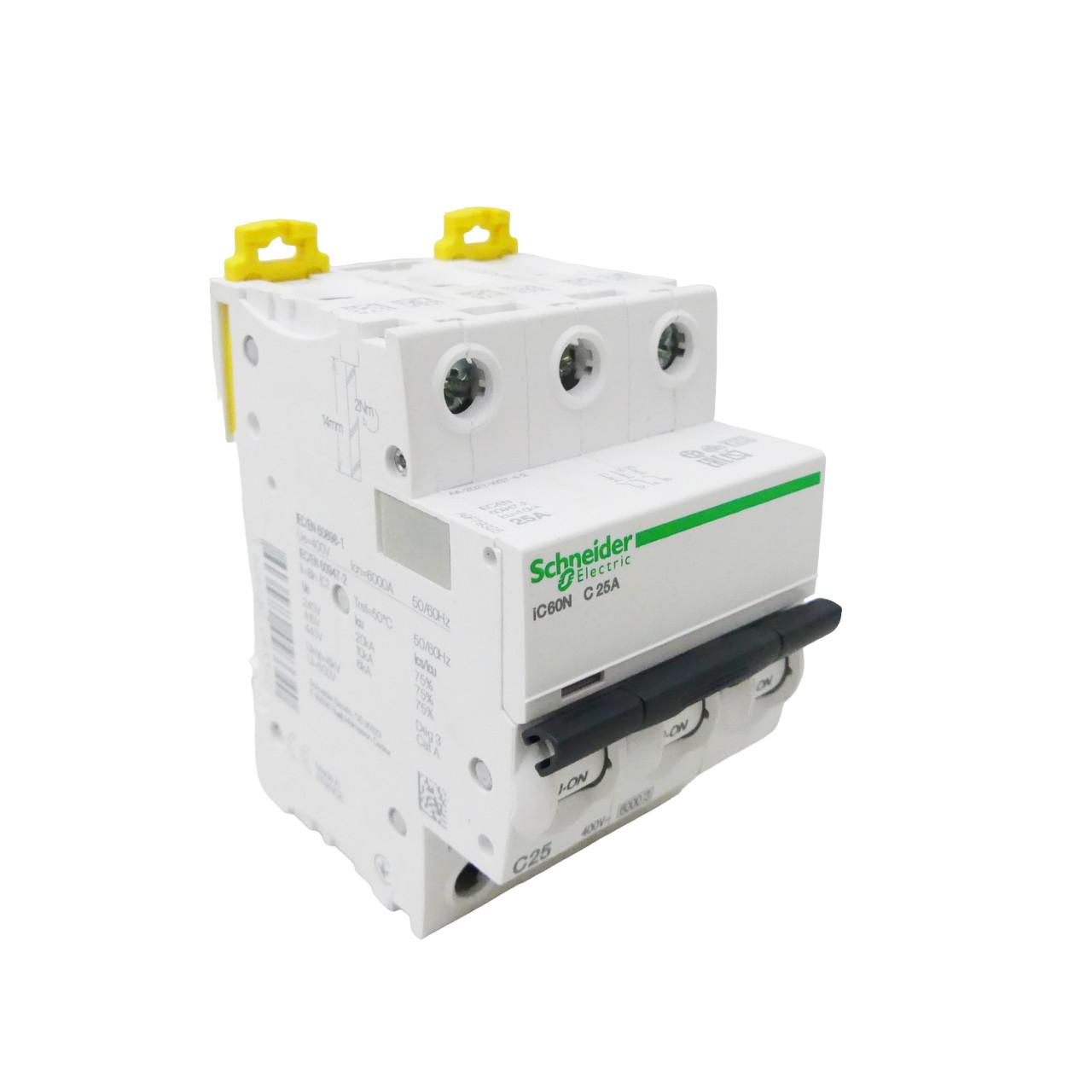 A9F79325 Miniature circuit breaker Acti9 iC60N, 3P, 25A unus