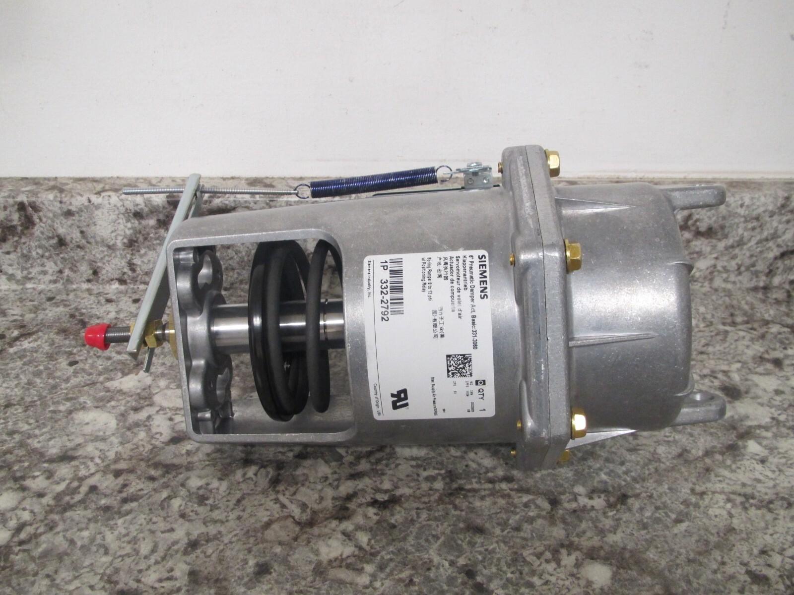6" PNEUMATIC DAMPER 332-2792 SPRING RANGE TO 13 PSI NOS