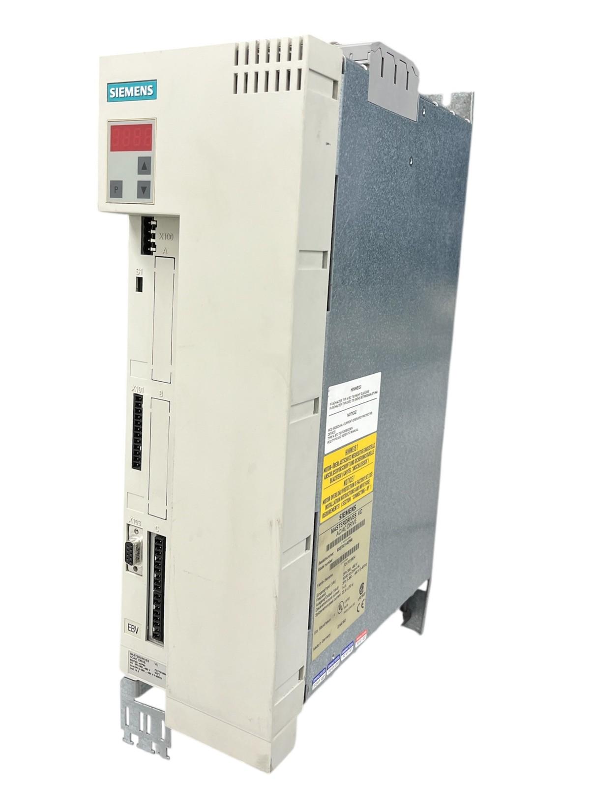 SIMOVERT 6SE7021-4EP60-Z Masterdrives VC AC AC DRIVE Vector Control Um