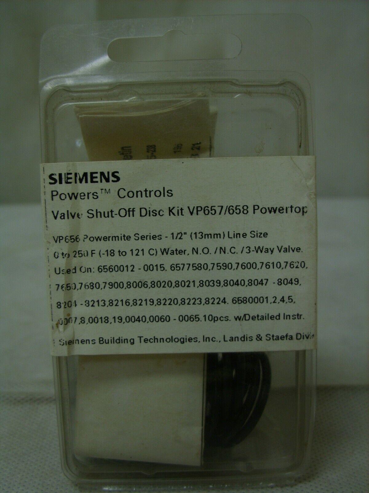 Powers 1/2" VP656 Powertop Powermite Shut-Off Valve Disc Kit 657-800
