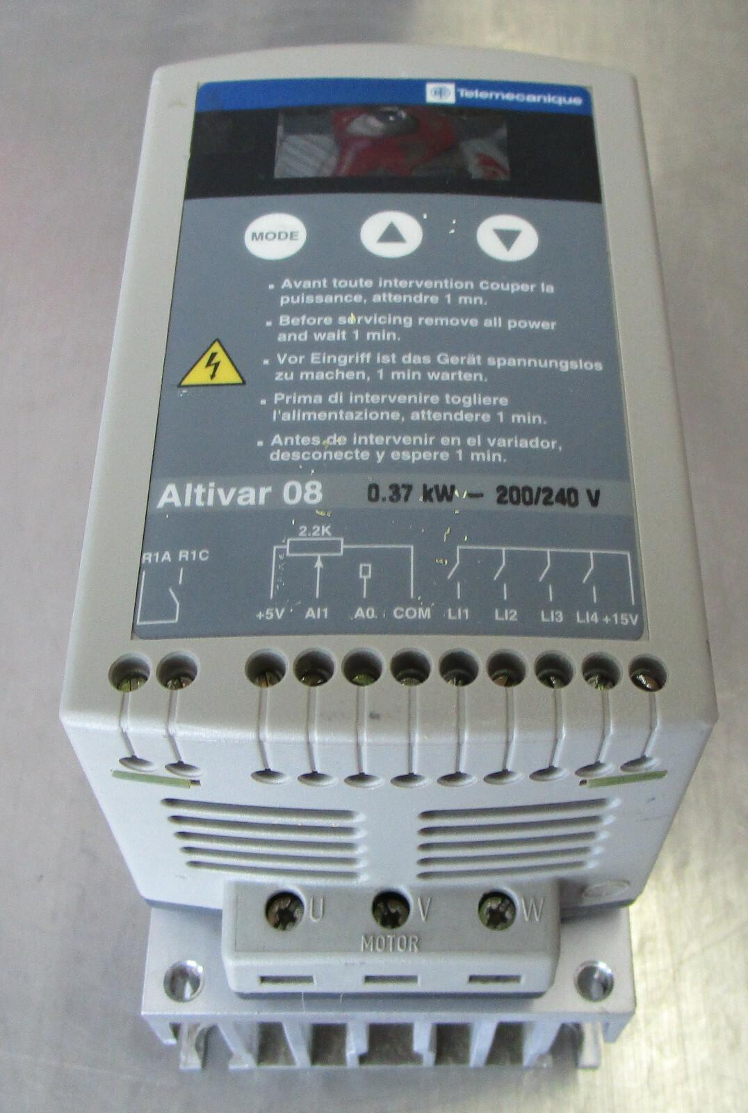 Altivar 08 0.5HP AC Drive ATV08HU09M2 Take Out H9
