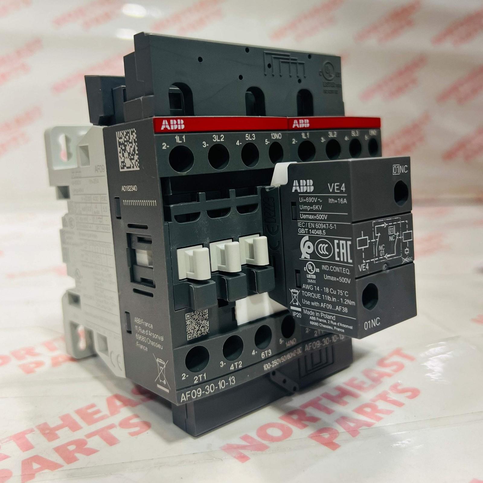 AF09R-30-22-13 Contactors, AF Series REV, 3P, 9A, 100-250VAC/DC, 2/2