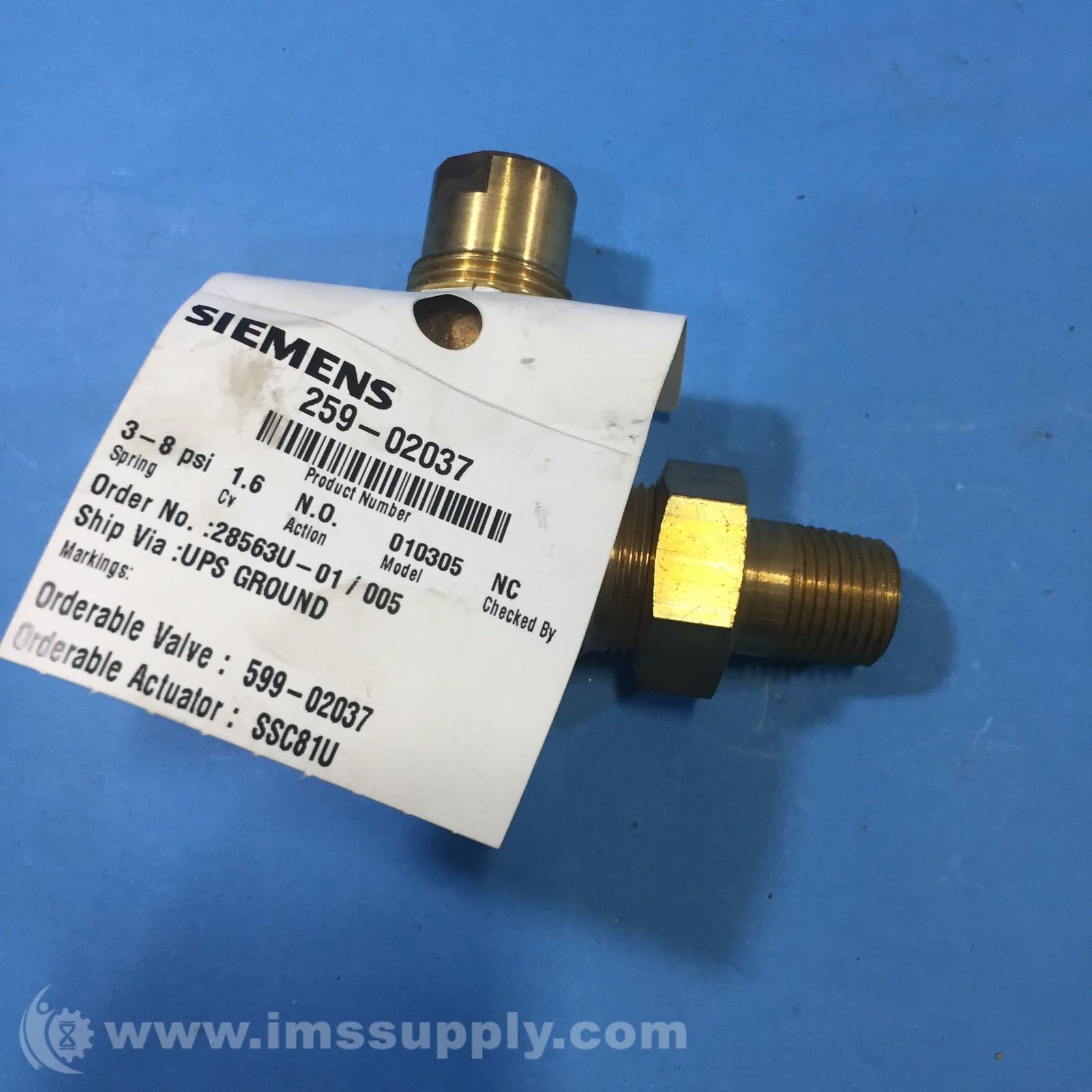 259-02037 1/2" 2-Way UM Normally Open Valve Actuator 9296