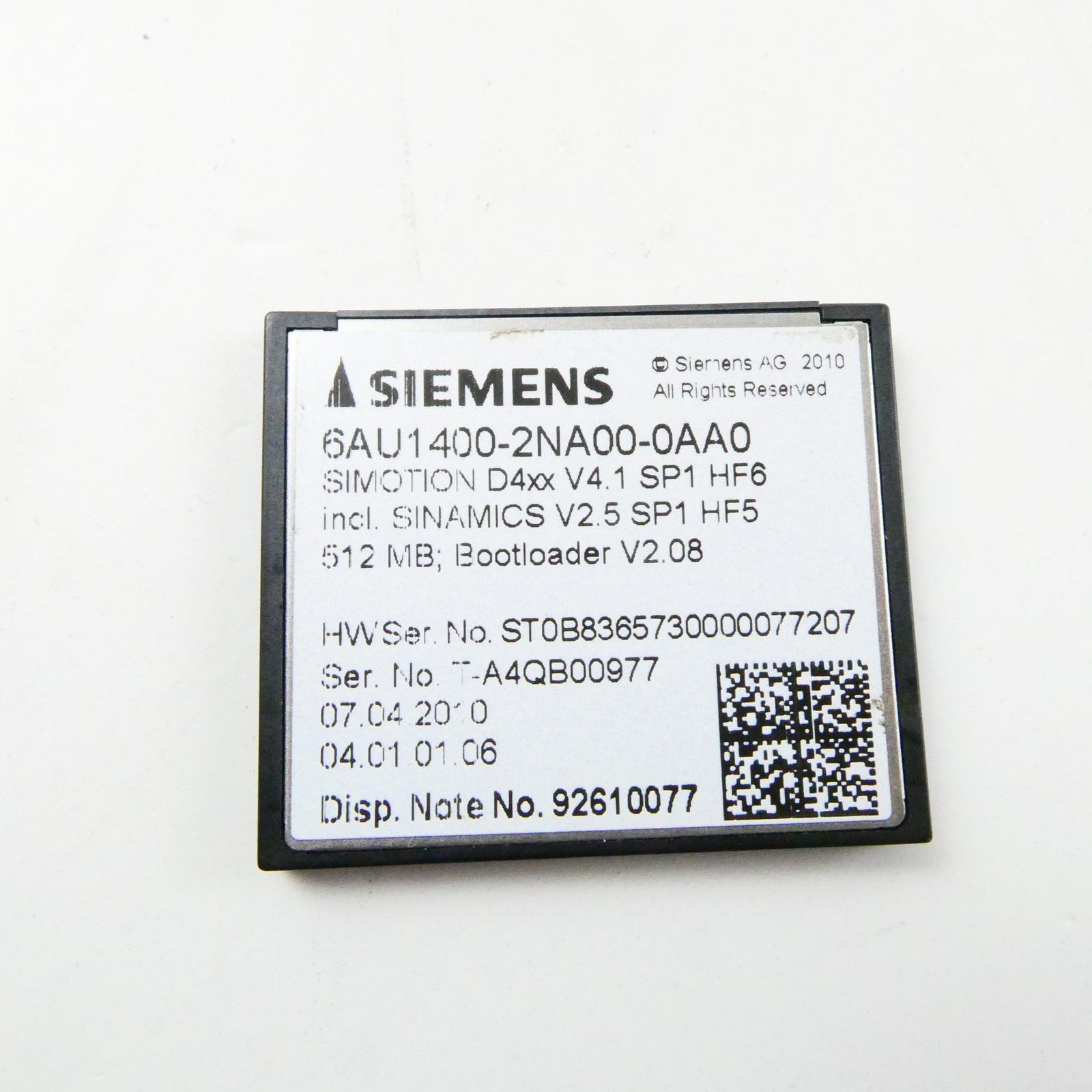 SIMOTION 6AU1400-2NA00-0AA0 512MB) MEMORY CARD