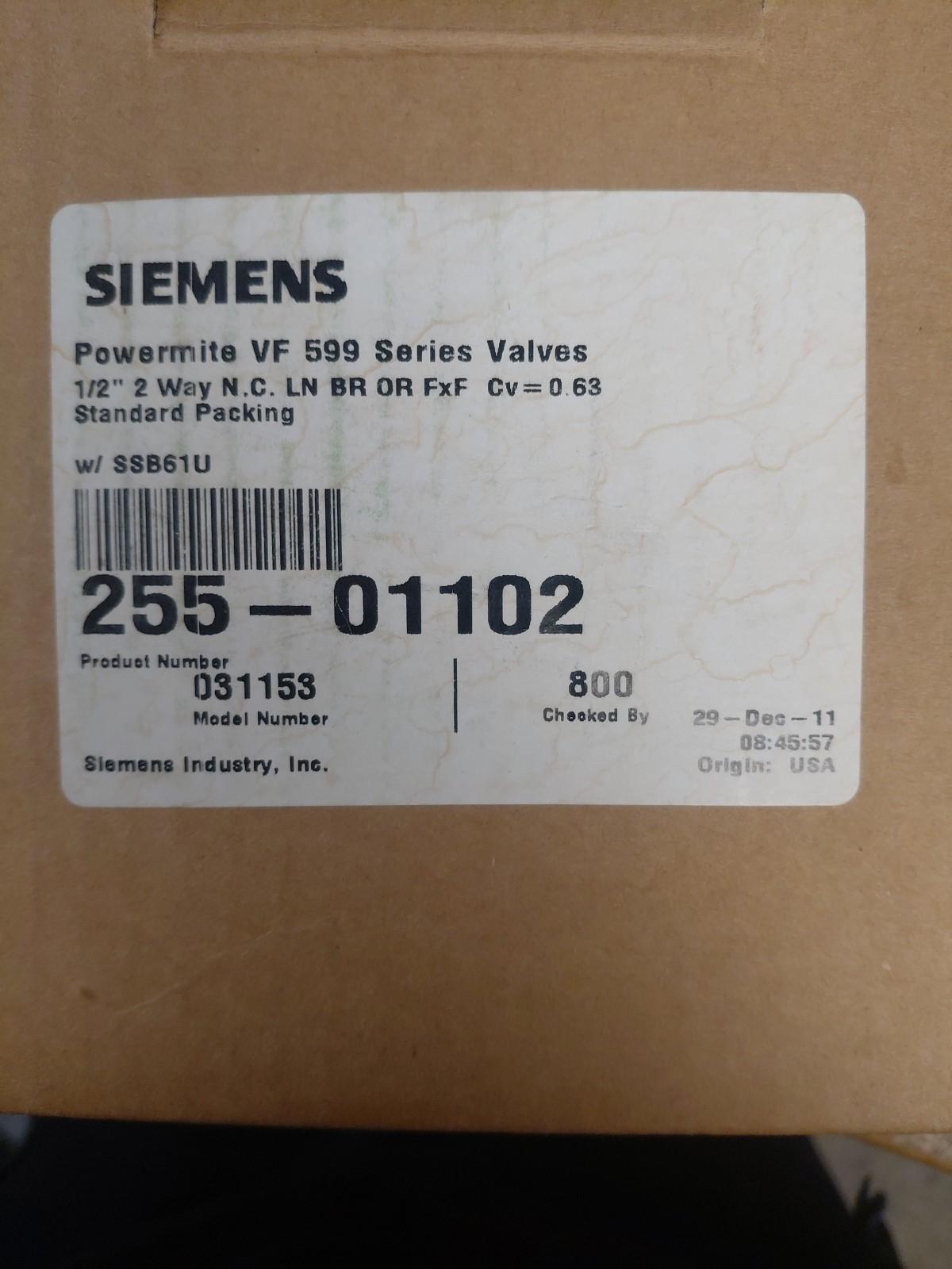 Powermite VF 599 Series Valves 1/2" Way- 255- 01102