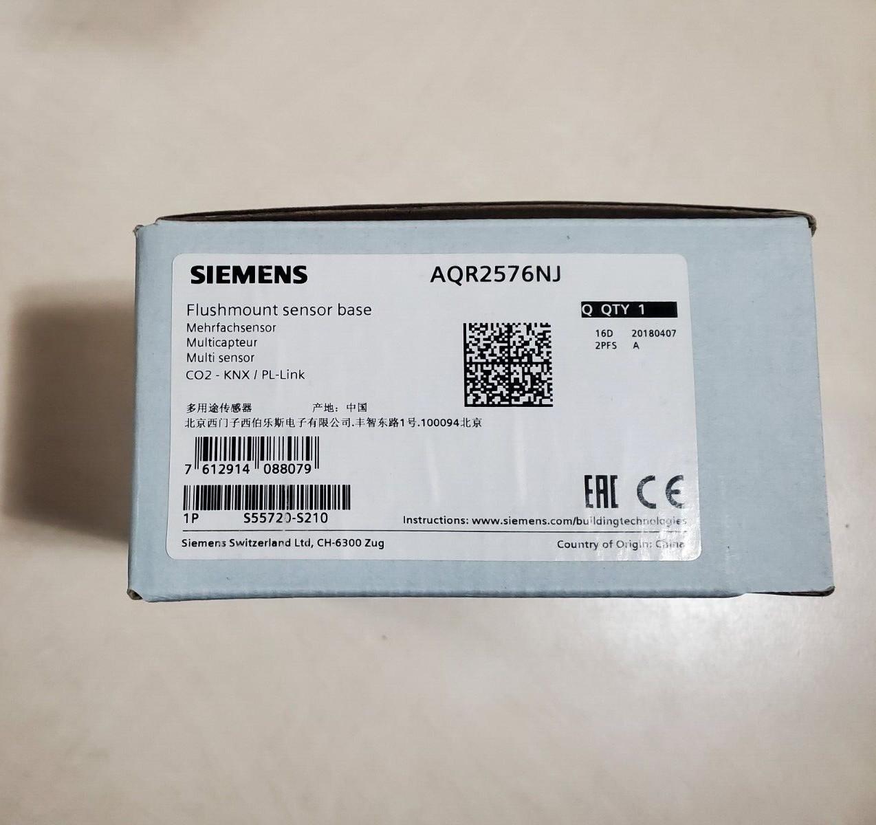 AQR2576NJ S55720-S210 CO2 KNX PL-Link Flushmount Sensor Base