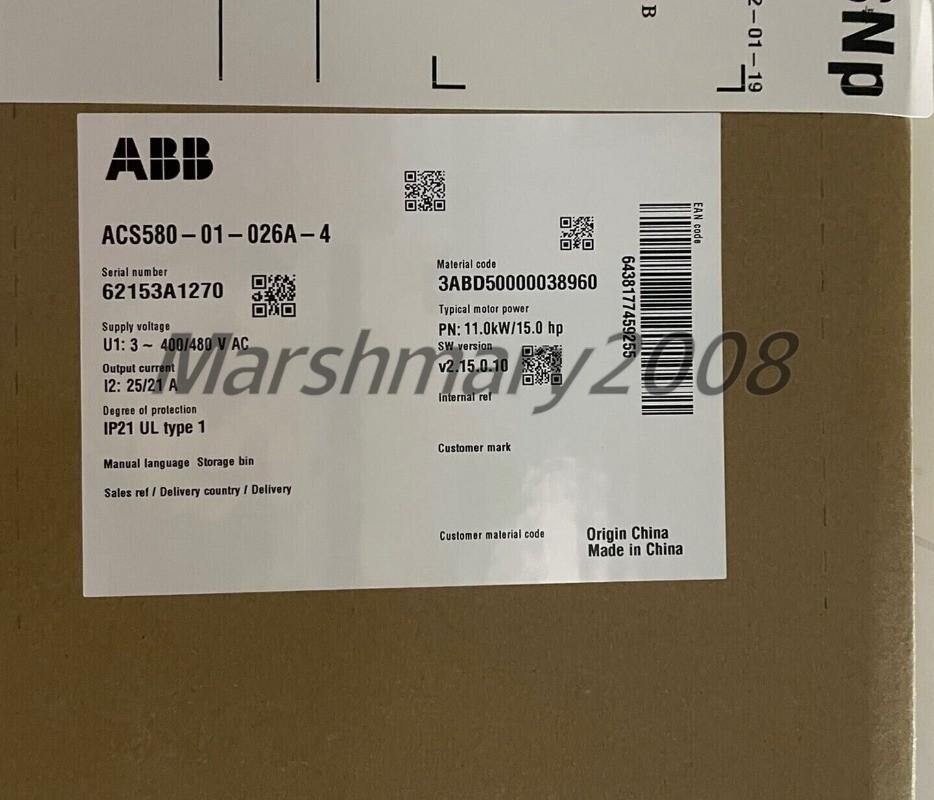 ACS580-01-026A-4 SBB ACS58001026A4 Frequency converter