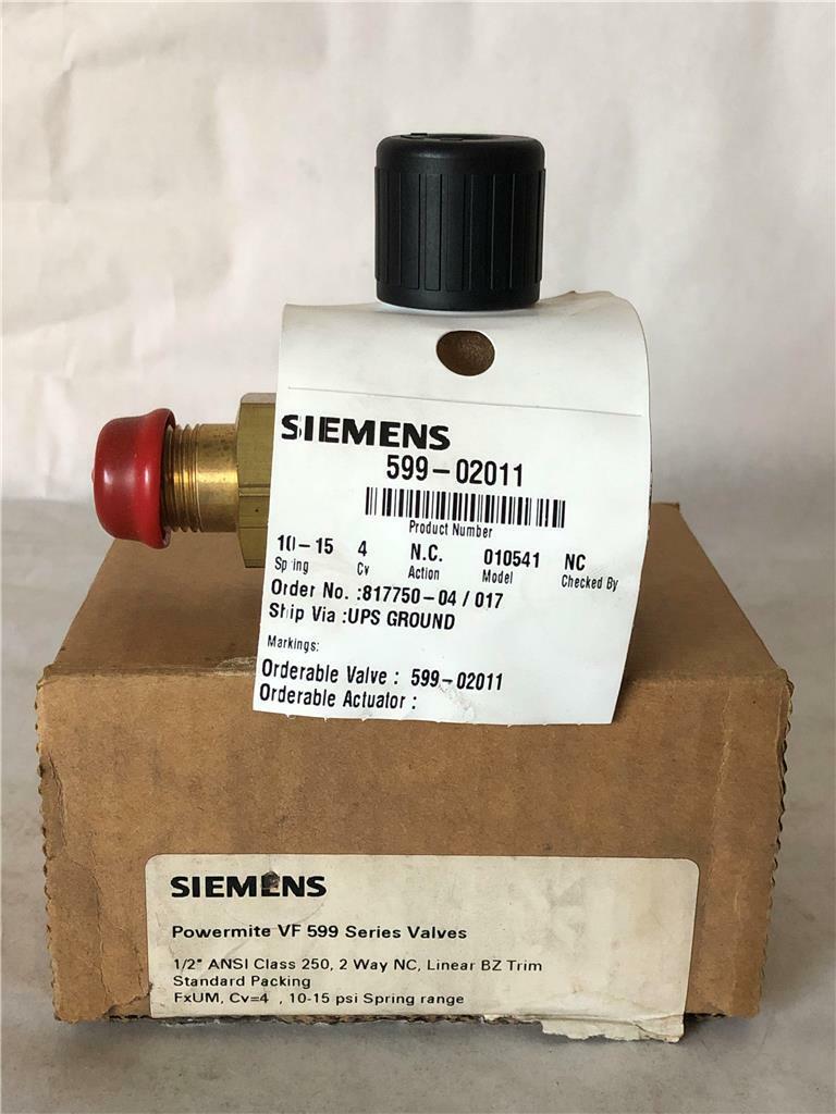 599-02011 1/2" ANSI Class 250 2-Way NC 10-15psi Spring Range 010540