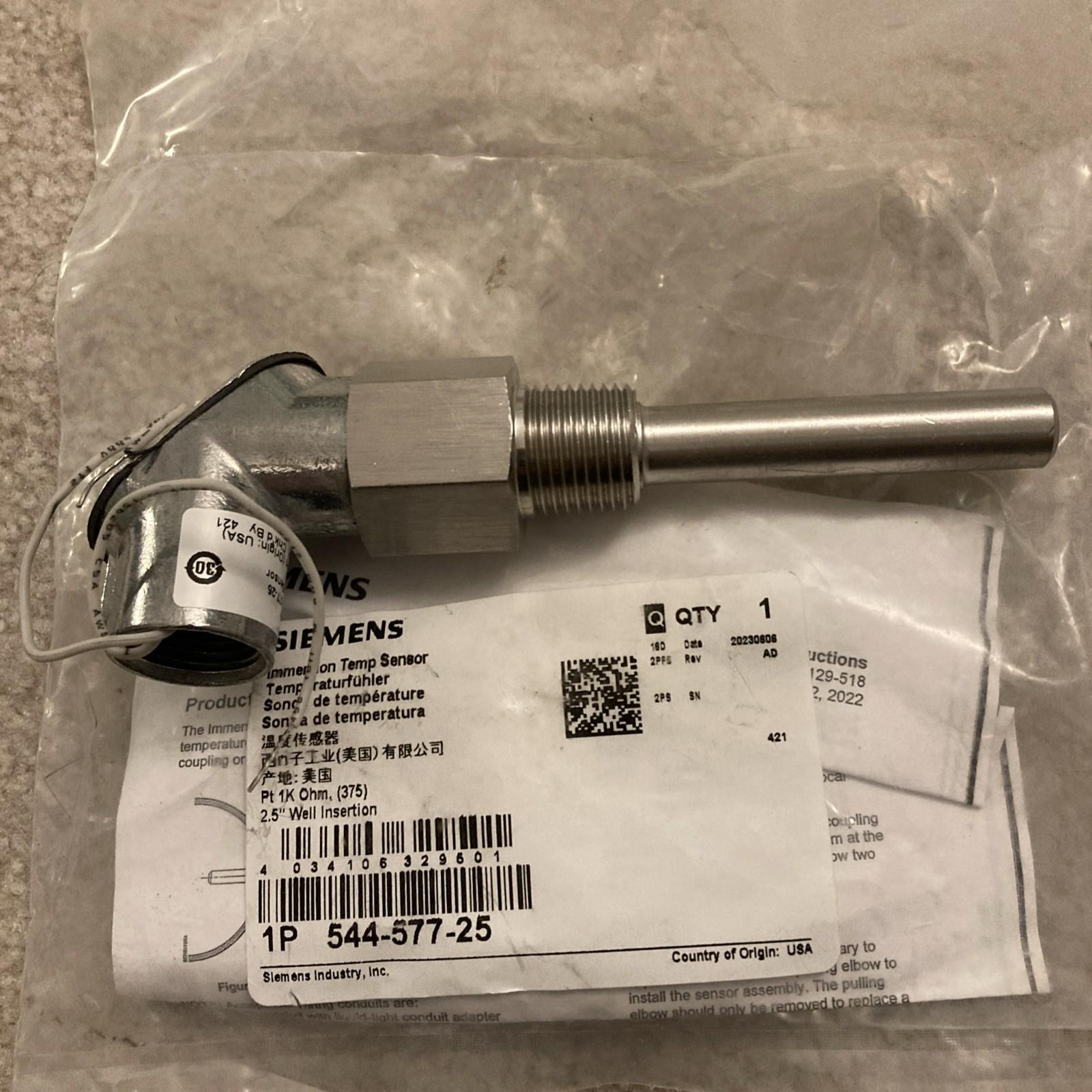 544-577-25 Immersion Temperature Sensor 2.5" Insertion)