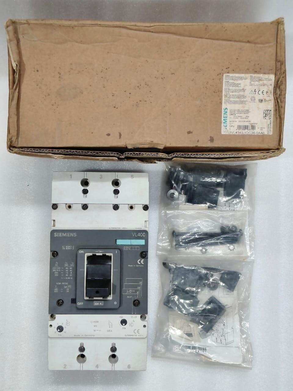 VL400 315-400A 3VL4740-1DC36-0AA0 CIRCUIT BREAKER FAST SHIIPING