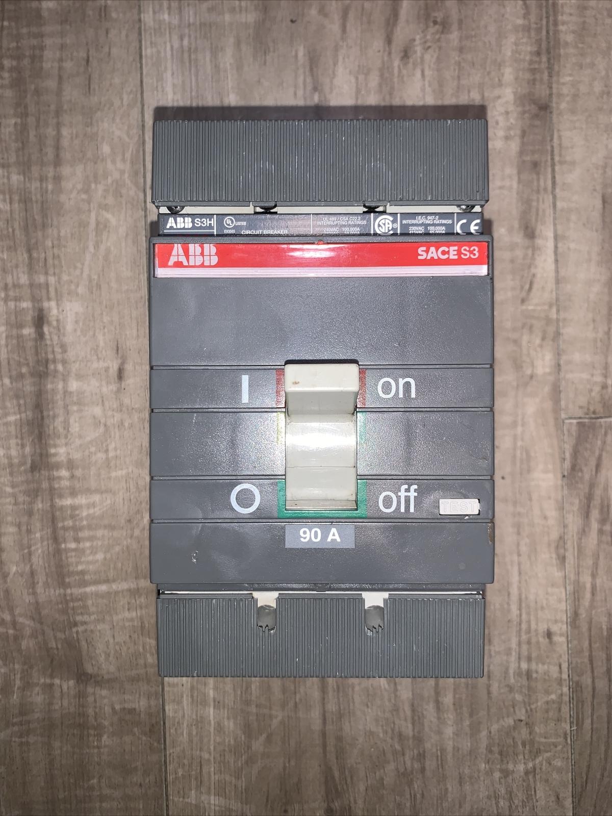 SACE S3D AH1016448/ Aux:3A 400V AC/ Circuit Breaker 90A 3P 690V