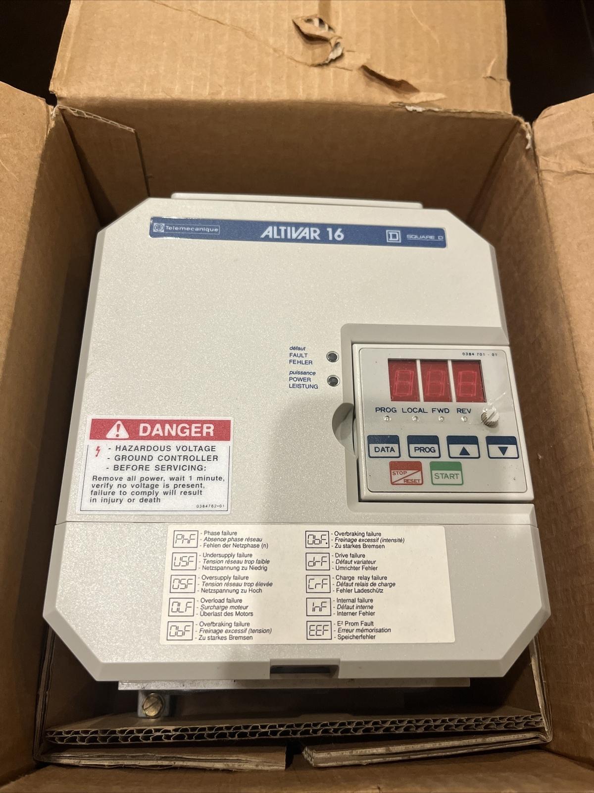 ATV16U29M2 Altivar 16 VFD 1/3PH In 3PH 7.1A Out 2HP 208/240VAC 0.1-200Hz