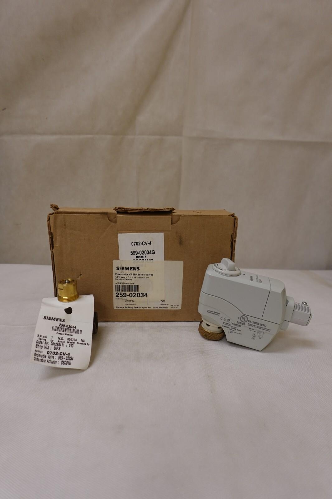 259-02034 030724 VF599 Series Threaded Globe Valve 1/2 In 24VAC
