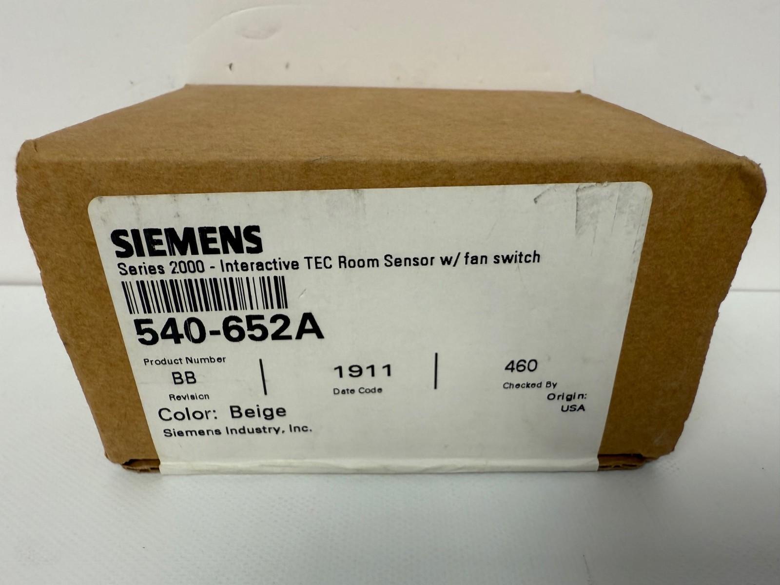 540-652A SERIES 2000 INTERACTIVE TEC ROOM SENSOR W/FAN SWITCH