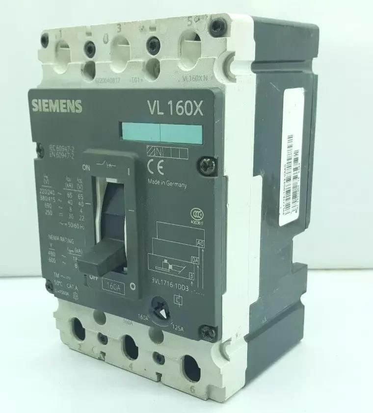 VL 160X 3VL1716-1DD33-0AA0 CIRCUIT BREAKER 160 AMPS