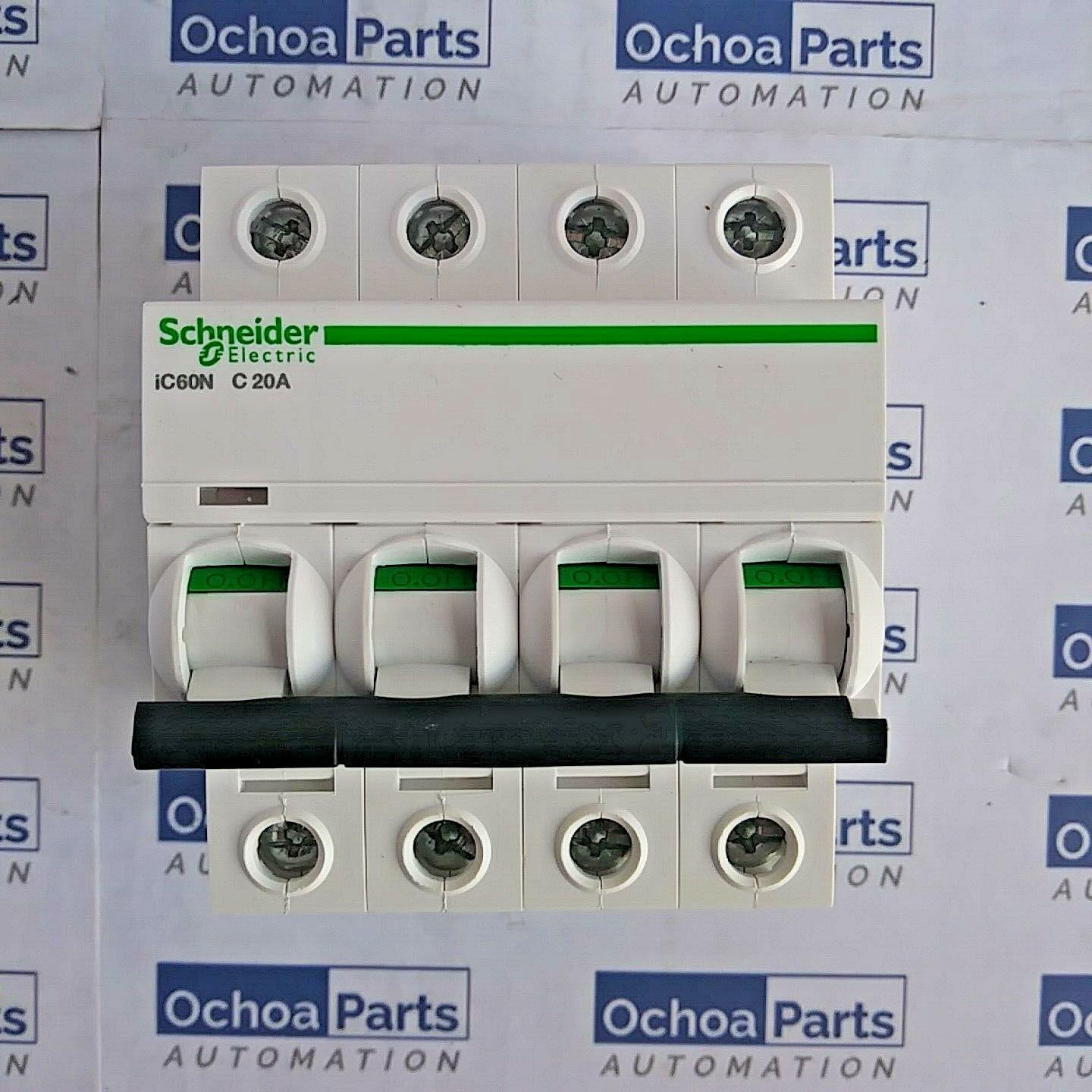 A9F79420 IC60N ELECTR MINIAT CIRCUIT BREAKER 4P 20A MADE IN FRANCE