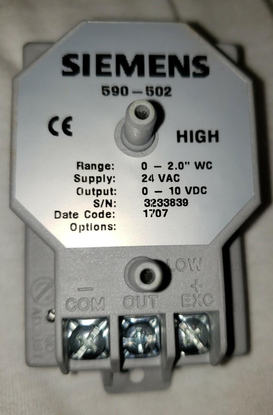 590-502 Differential Pressure Sensor