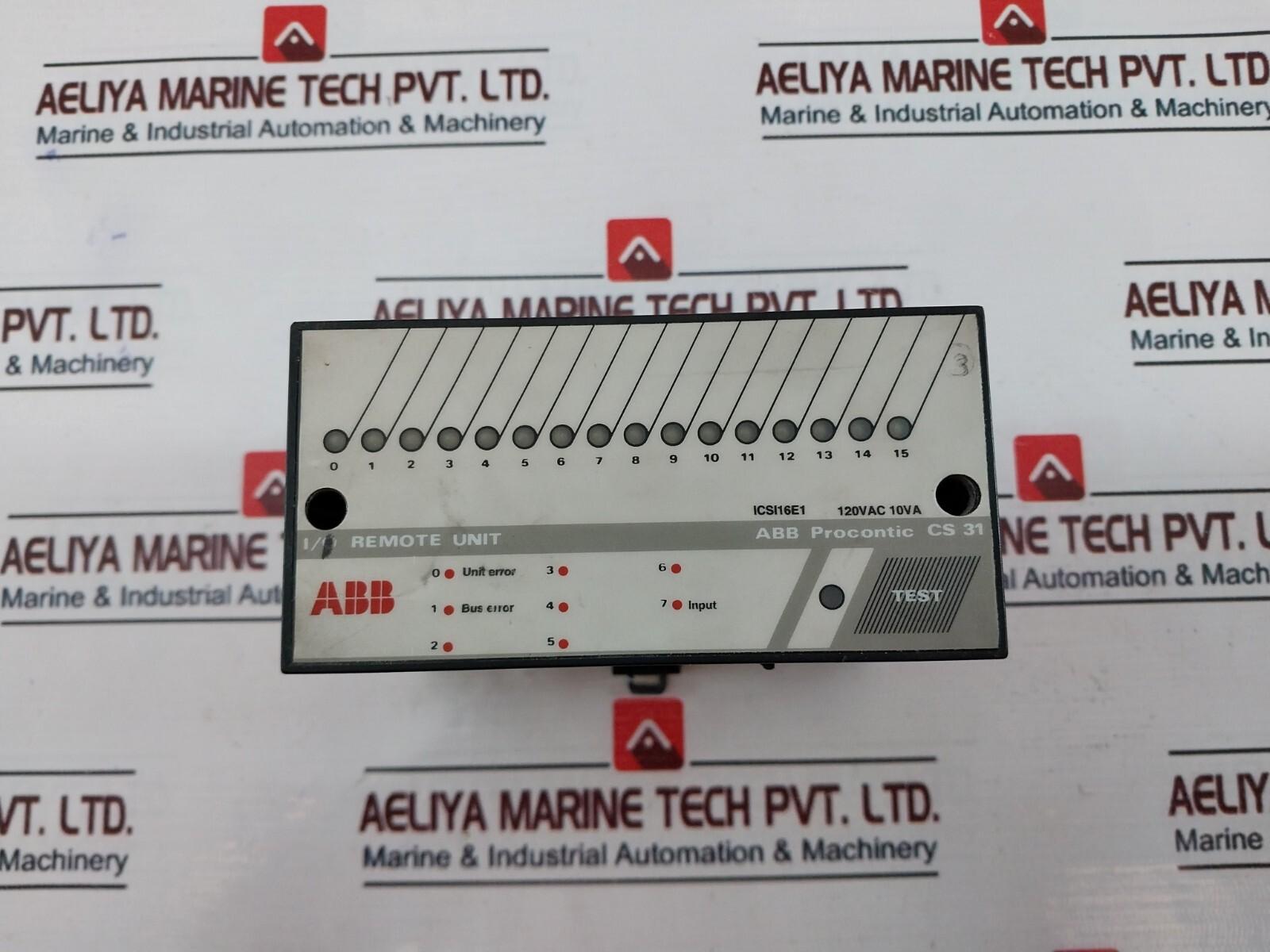 CS 31 ICSI16E1 PROCONTIC I/O REMOTE UNIT 120VAC 50/6HZ 10VA INPUT: 0-24VDC)