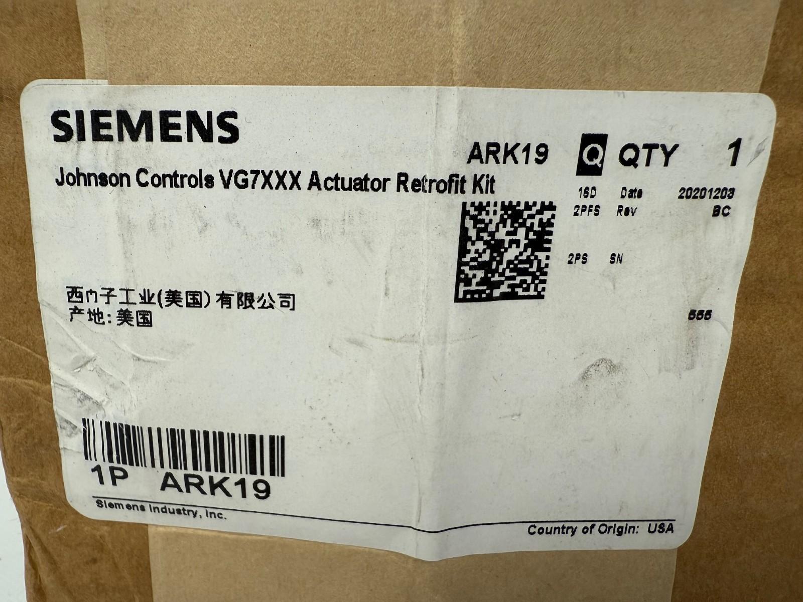 ARK19 ACTUATOR RETROFIT KIT JOHNSON CONTROLS VG7XXX