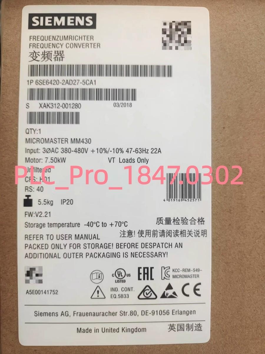 Unopened 6SE6 420-2AD27-5CA1 6SE6420-2AD27-5CA1