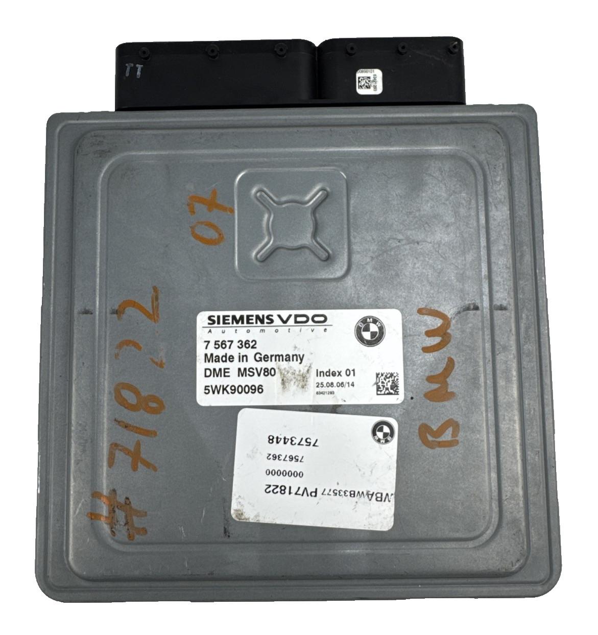 2007-2010 BMW 328I Z4 X5 ENGINE COMPUTER ECU ECM MODULE 7567362 567 362 MSV80