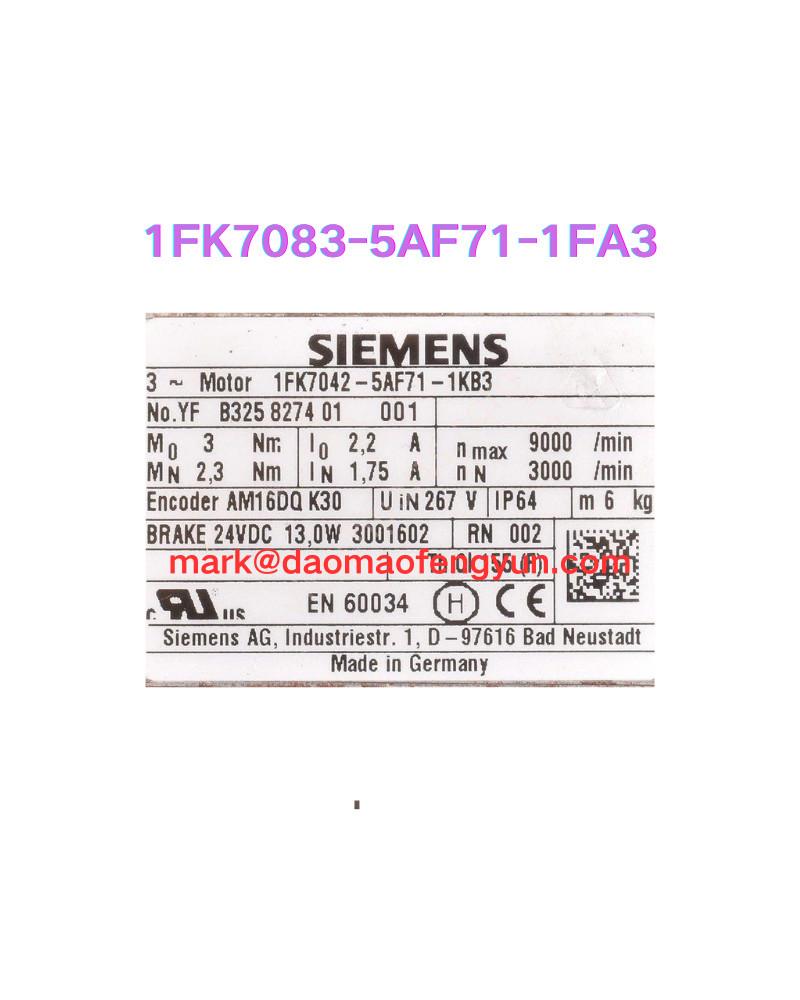1FK7083-5AF71-1FA3 Second hand motor test OK,