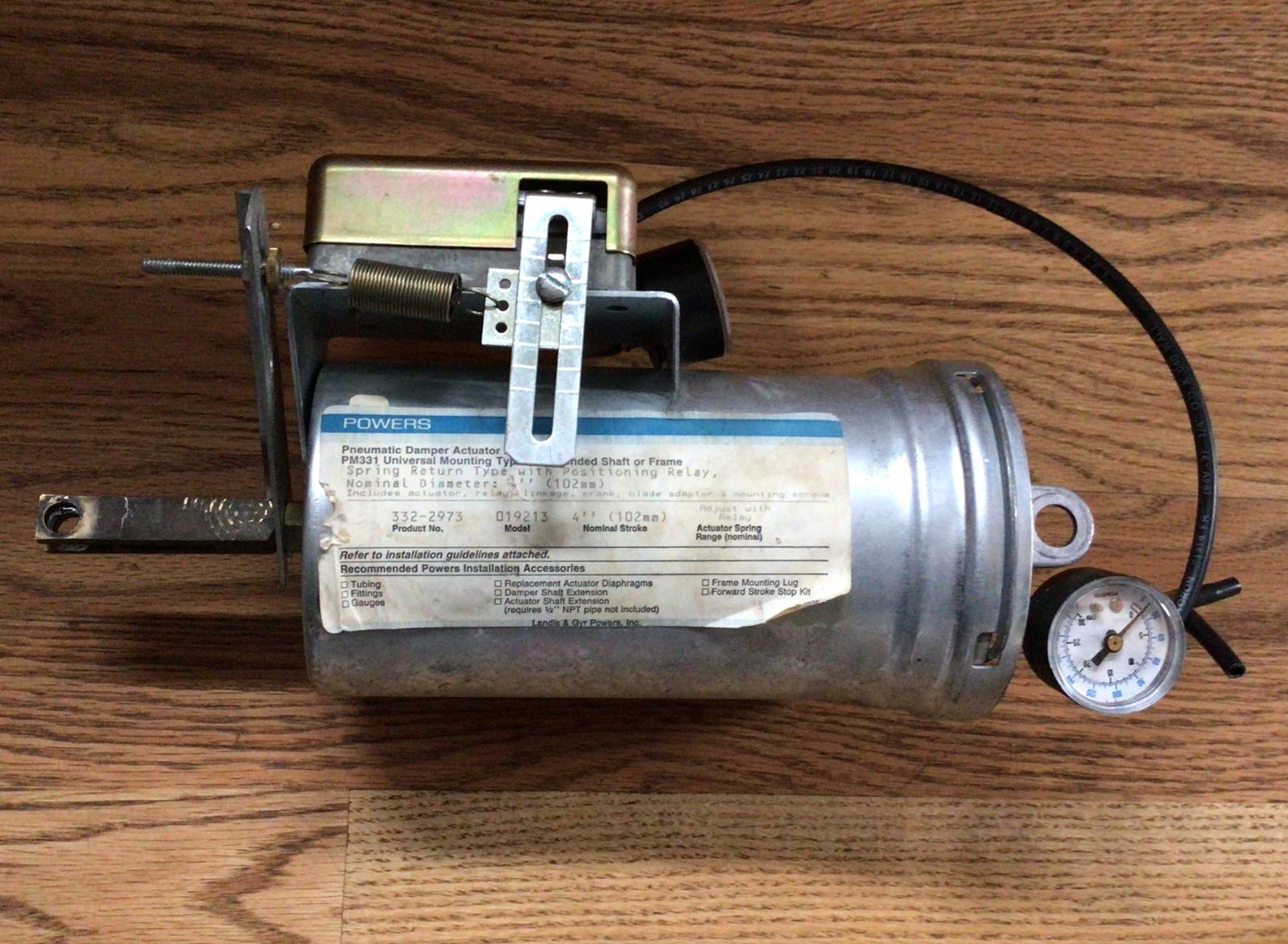 Powers Controls 332-2973 Pneumatic Damper Actuator 019213 4” Stroke