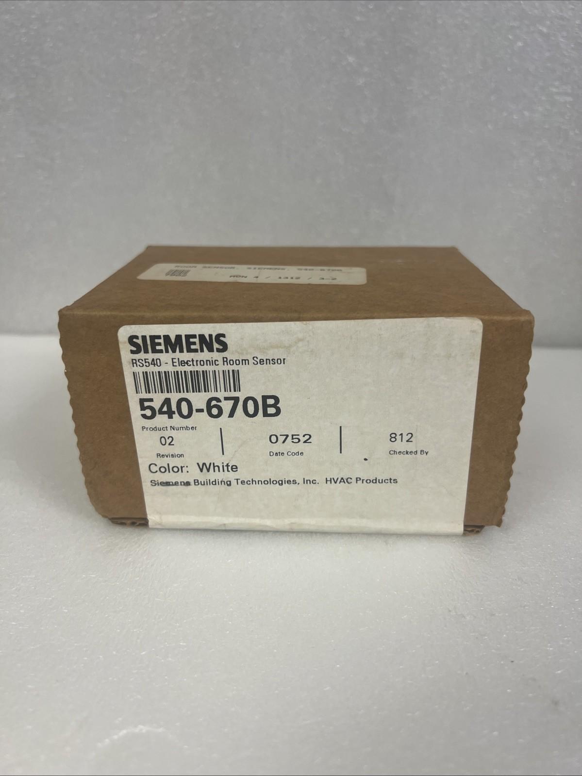 RS540 Electronic Room Sensor. 540-670B. FACTORY SEALED.