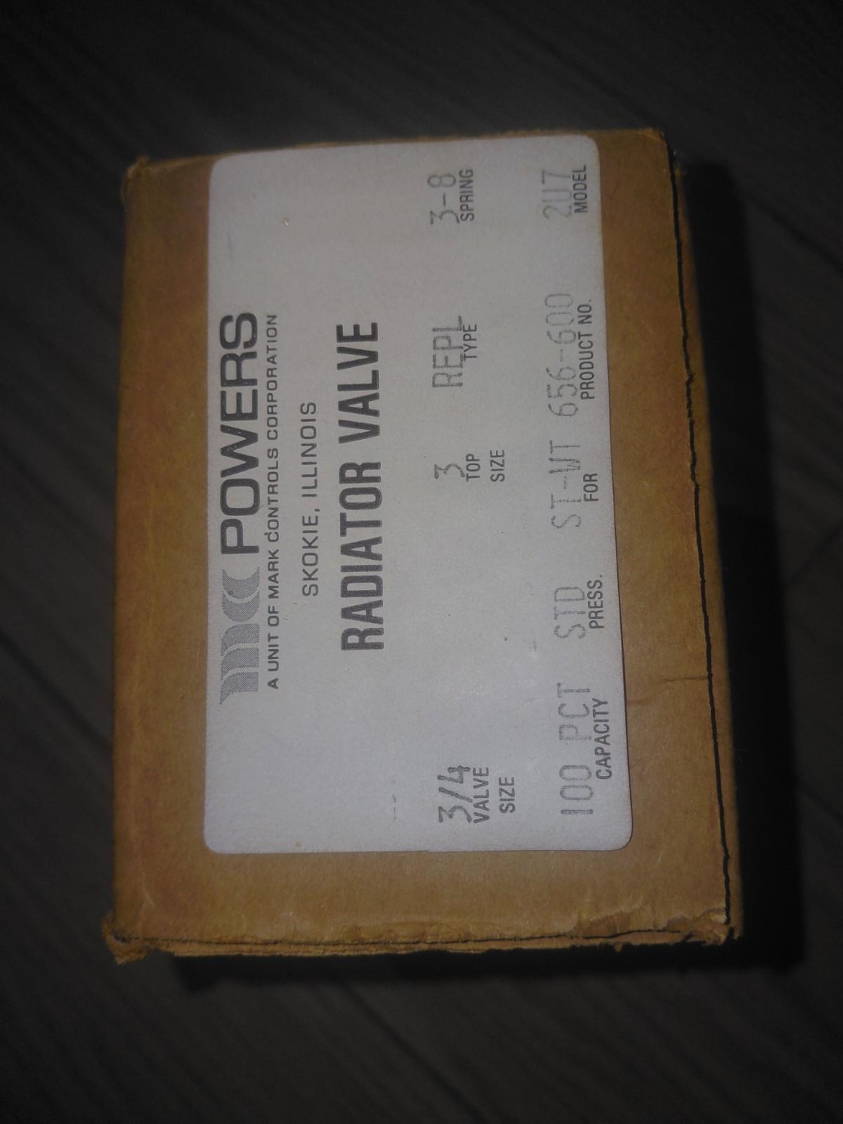 Powers Radiator Valve, Size- 3/4", 656-600, Model- 2U7, Spring- 3-8